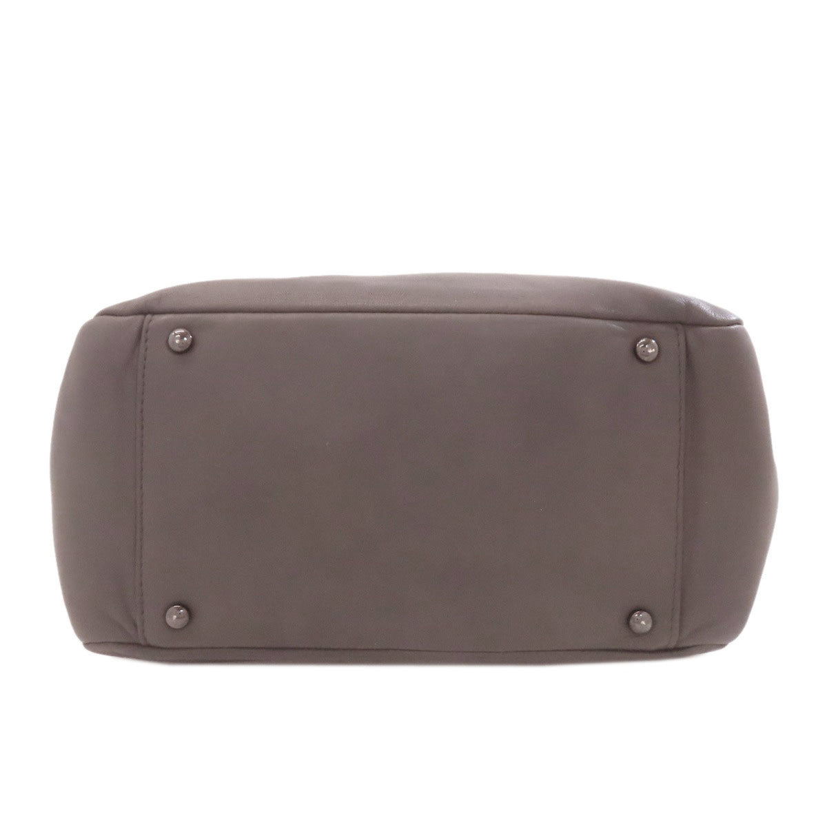 Chanel Dark Gray Leather Shoulder Bag (Pre-Owned)