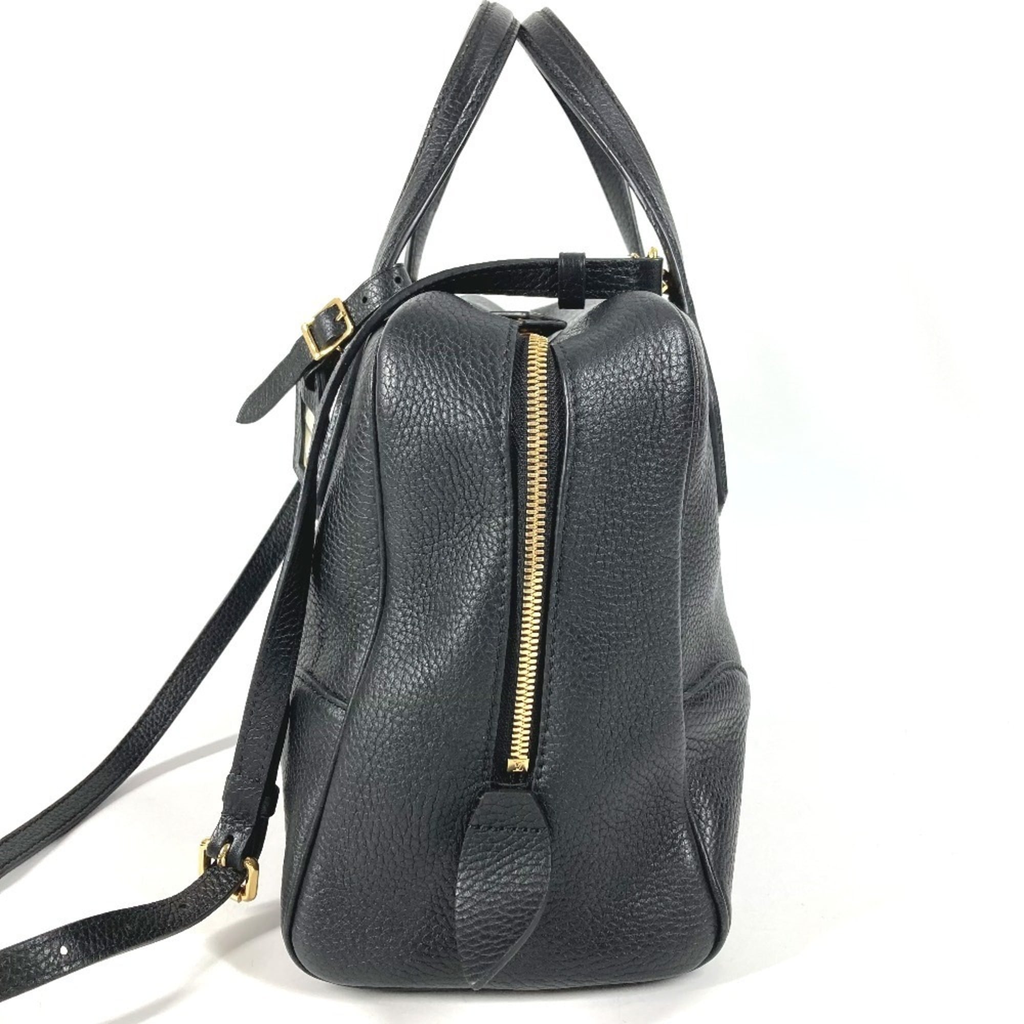 Louis Vuitton Black Noir Leather Handbag Tote Bag (Pre-Owned)