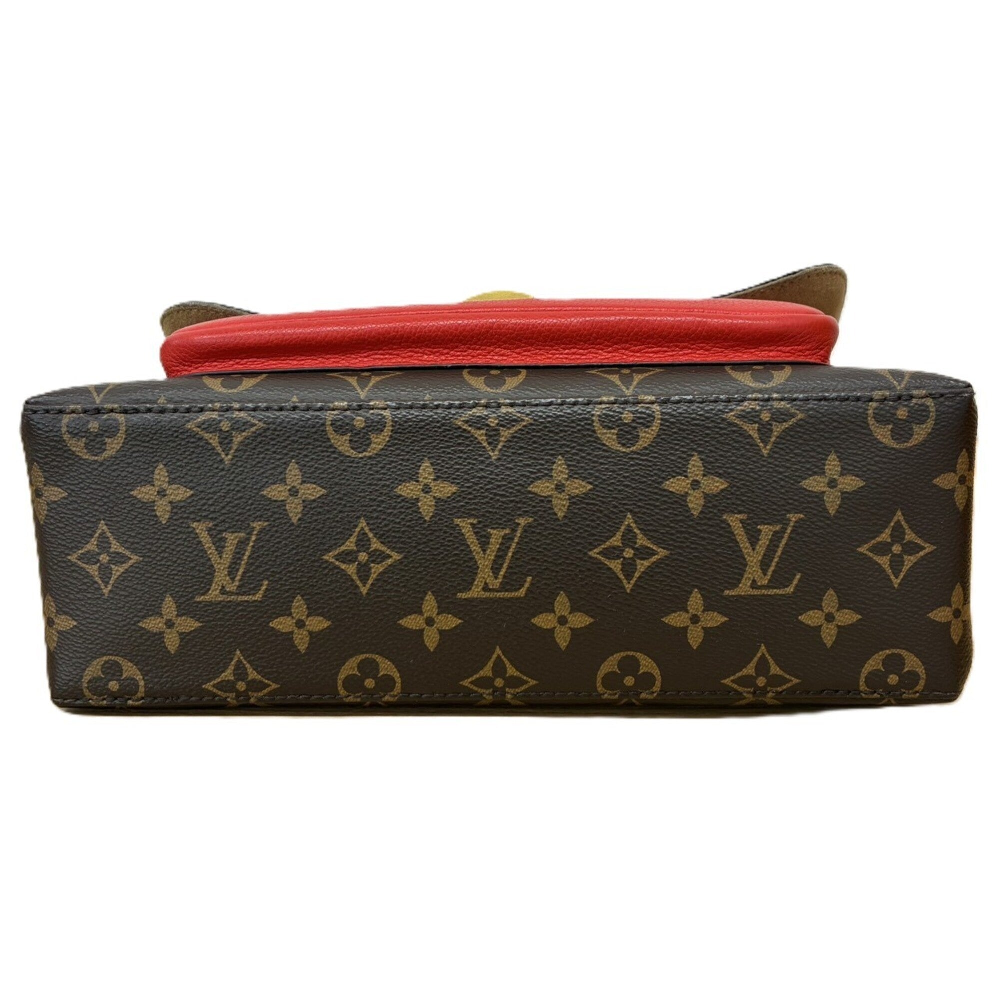 Louis Vuitton Monogram Brown Red Color Monogram Shoulder Bag (Pre-Owned)