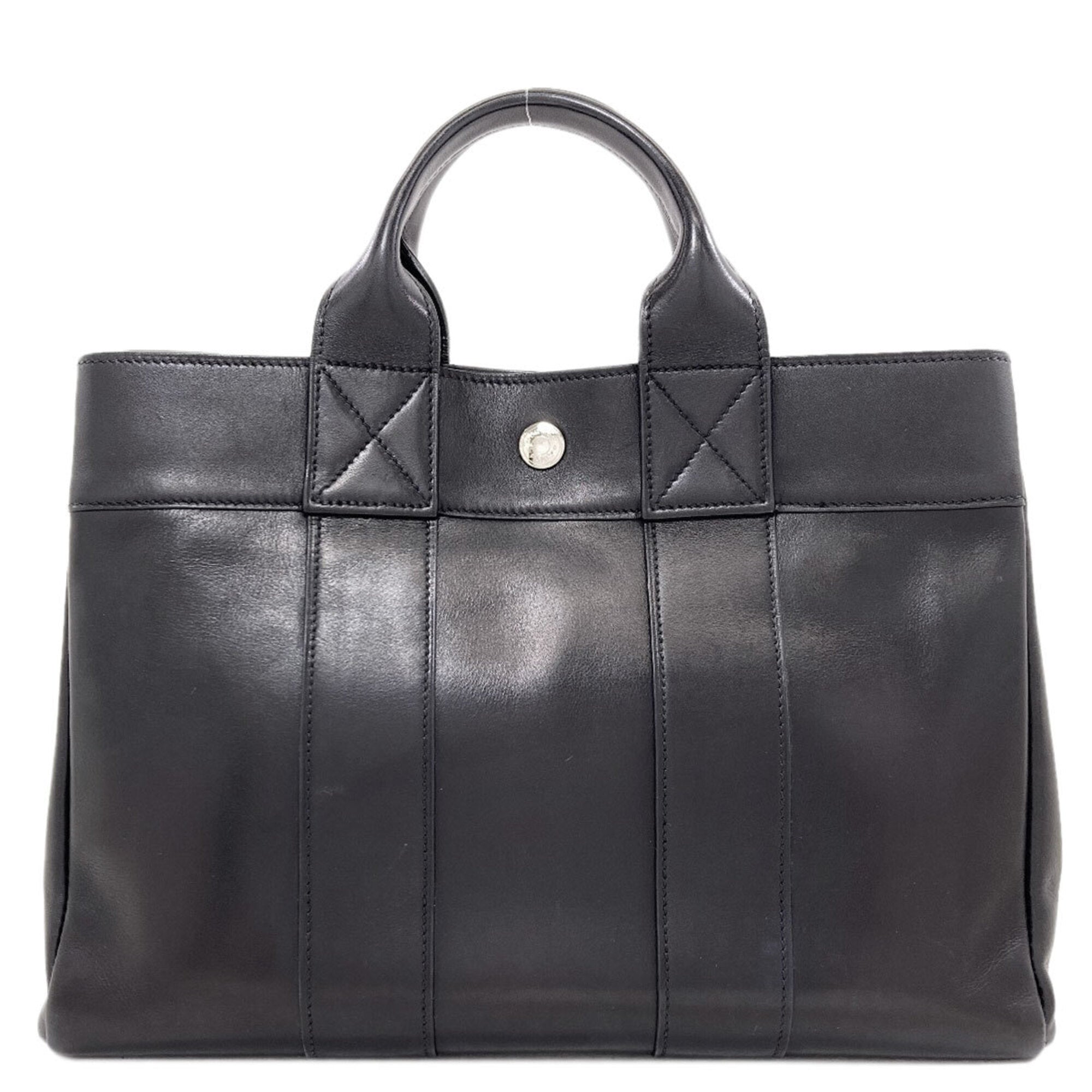 Hermes Black Evercalf Leather Handbag (Pre-Owned)