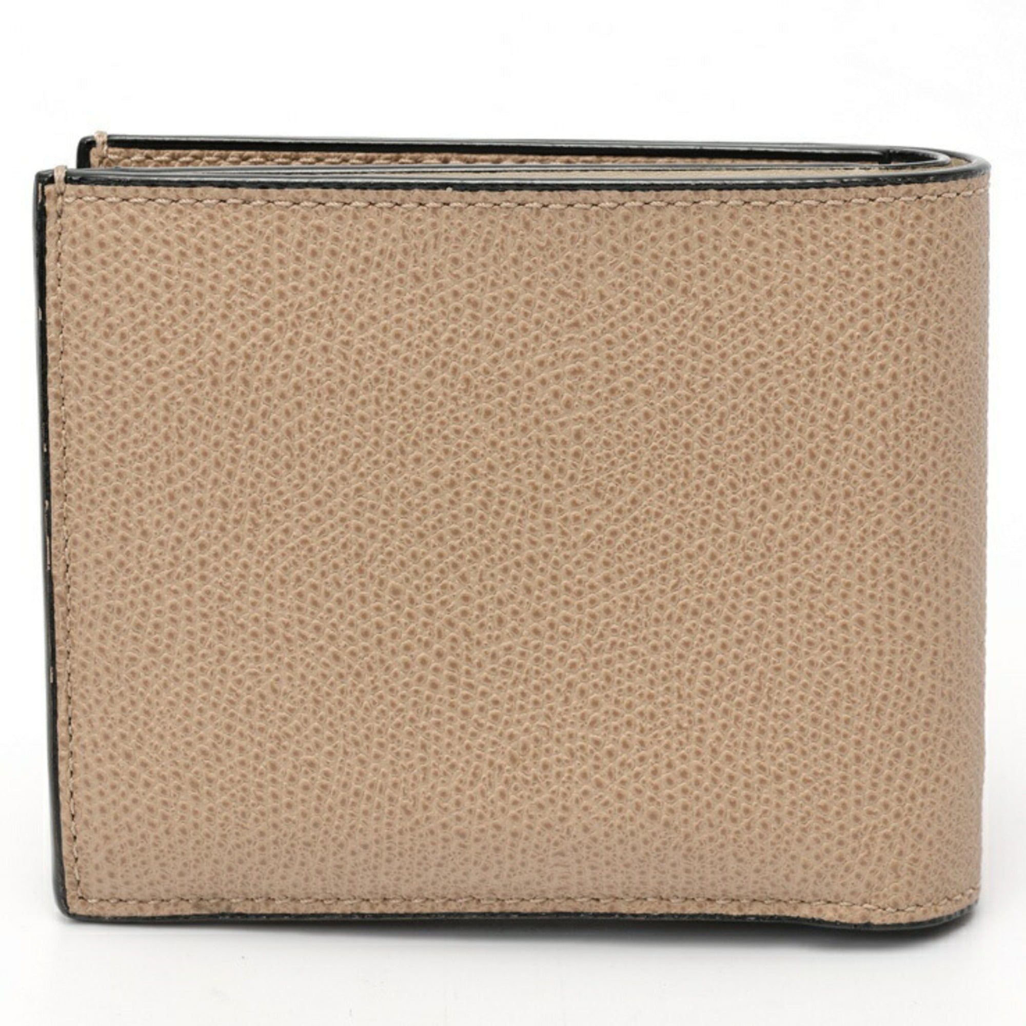 Valextra Grayish Leather Wallet (Bi-Fold) (Pre-Owned)