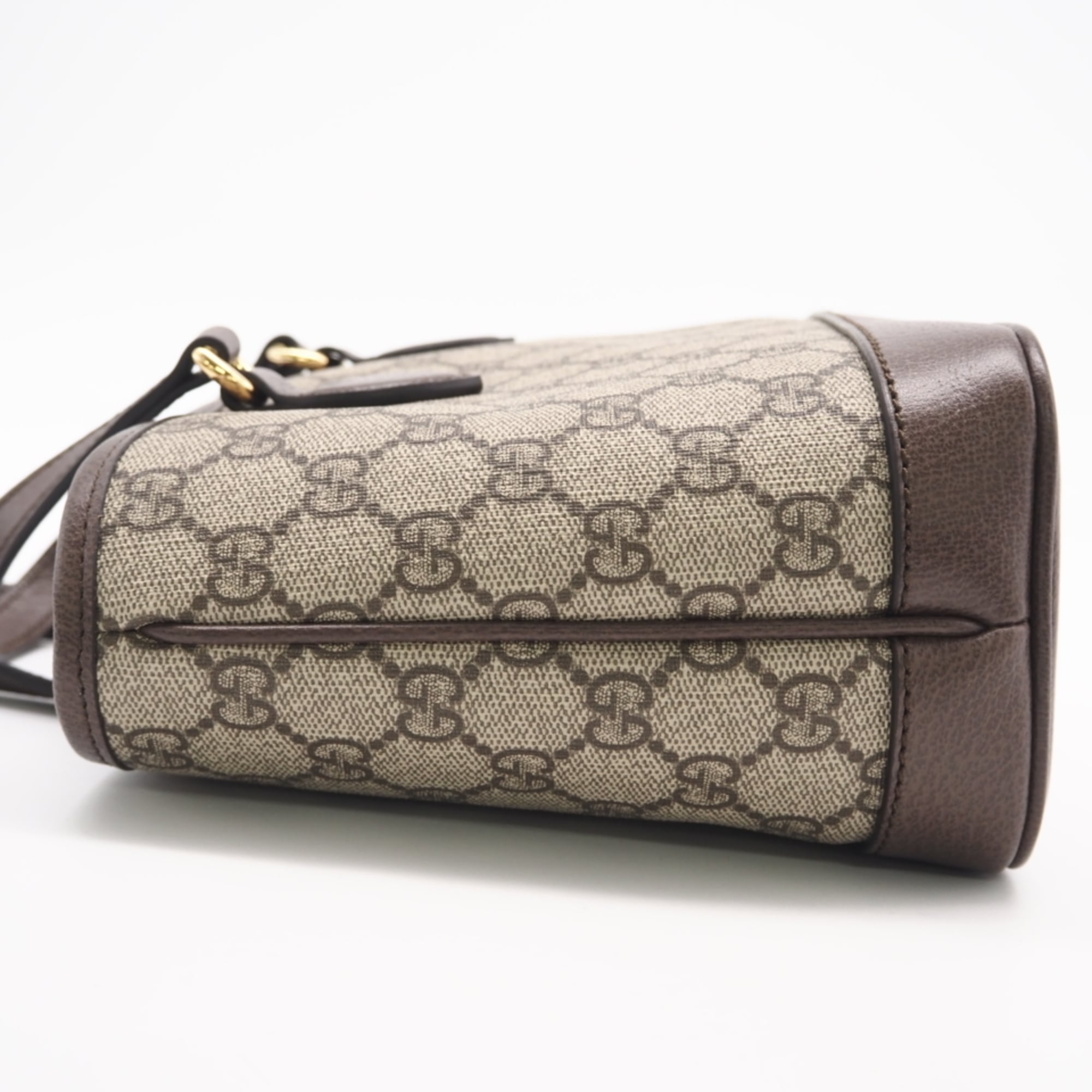 Gucci Ophidia Beige Brown Coated Canvas Handbag Tote Bag (Pre-Owned)
