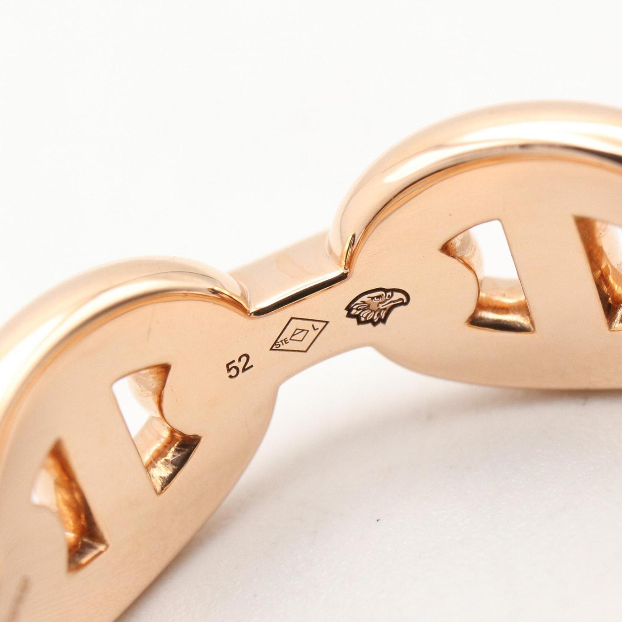 Hermes Gold Clear Pink Gold (18K) Band Ring (Pre-Owned)