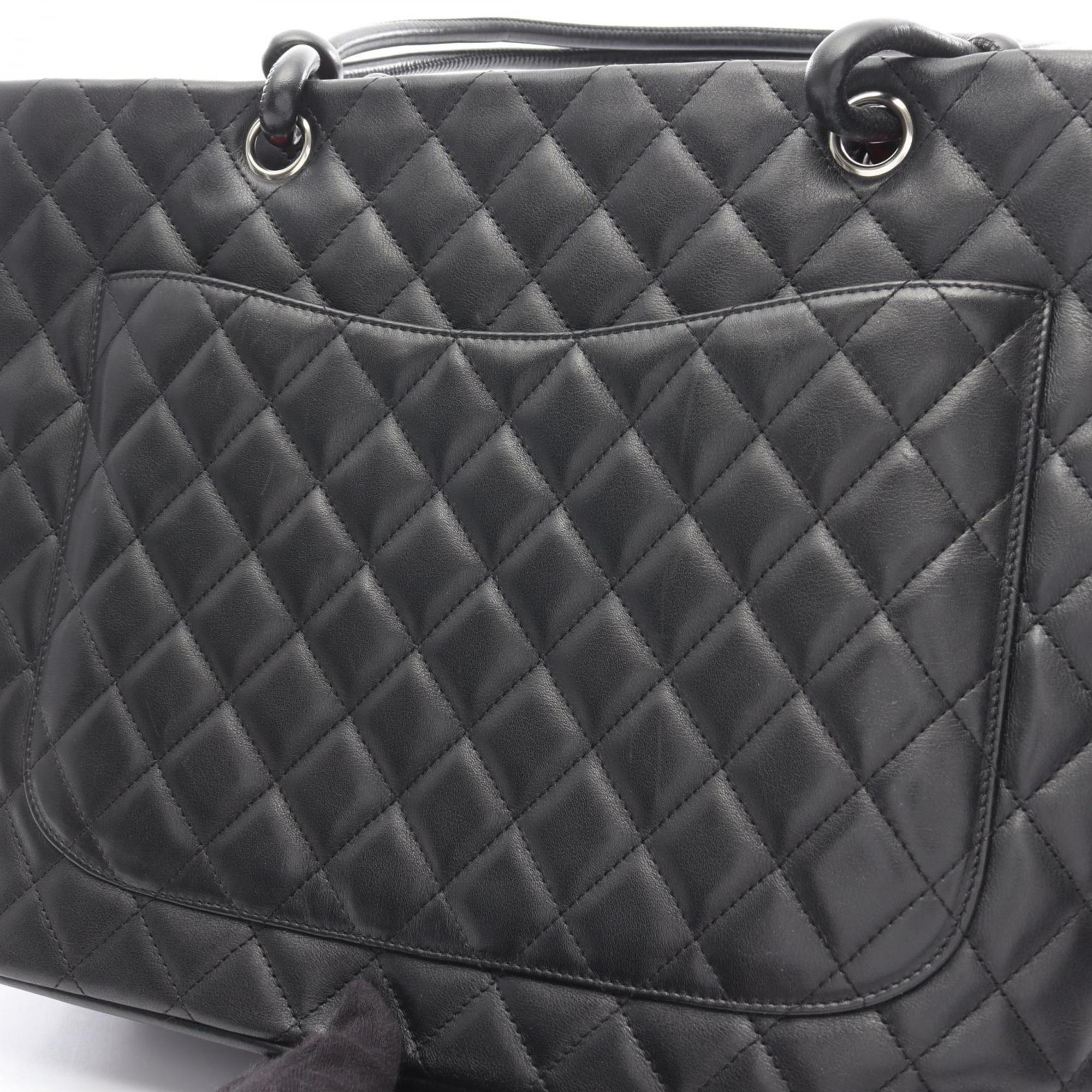 Chanel Black Leather Tote Bag (Pre-Owned)
