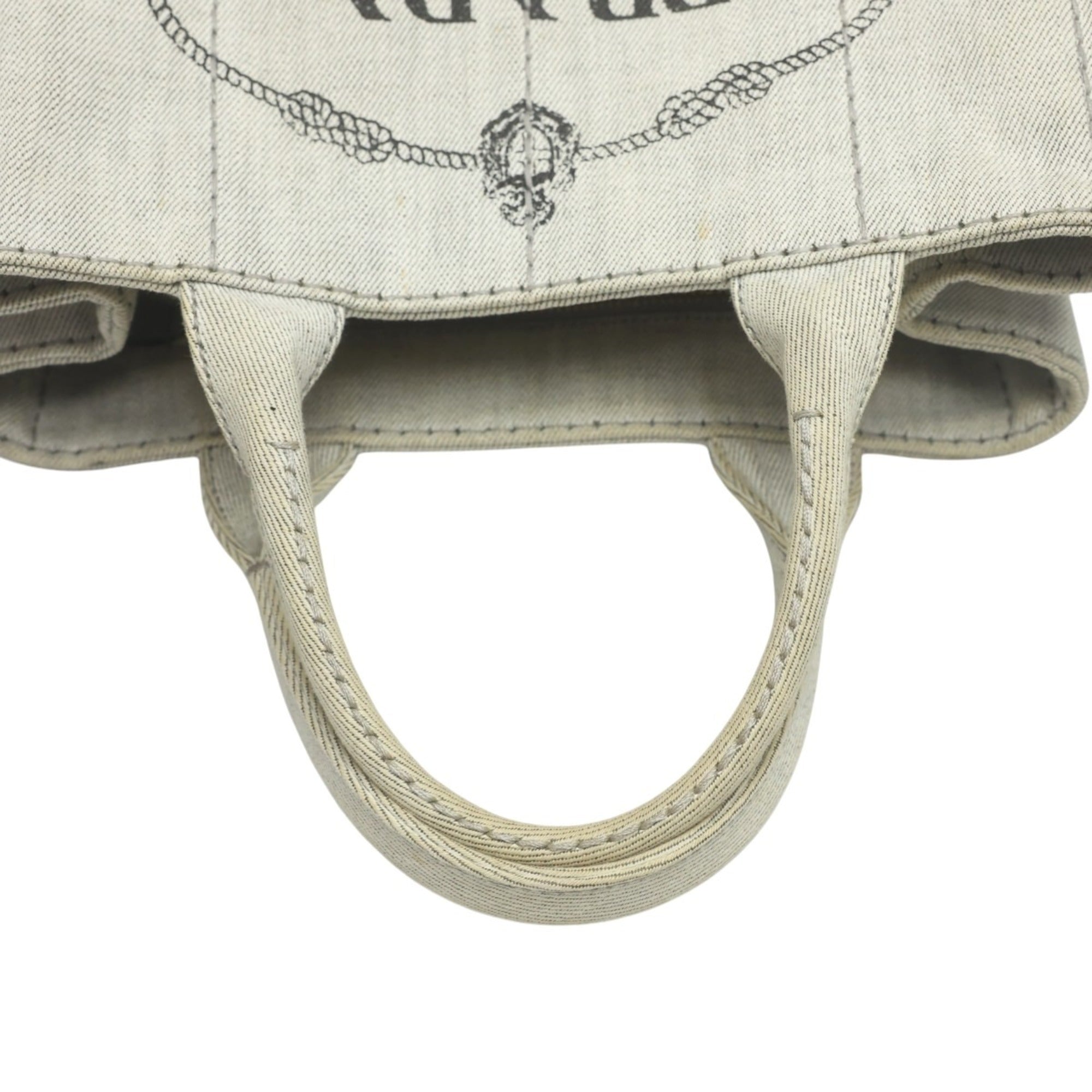 Prada White Canvas Tote Bag (Pre-Owned)