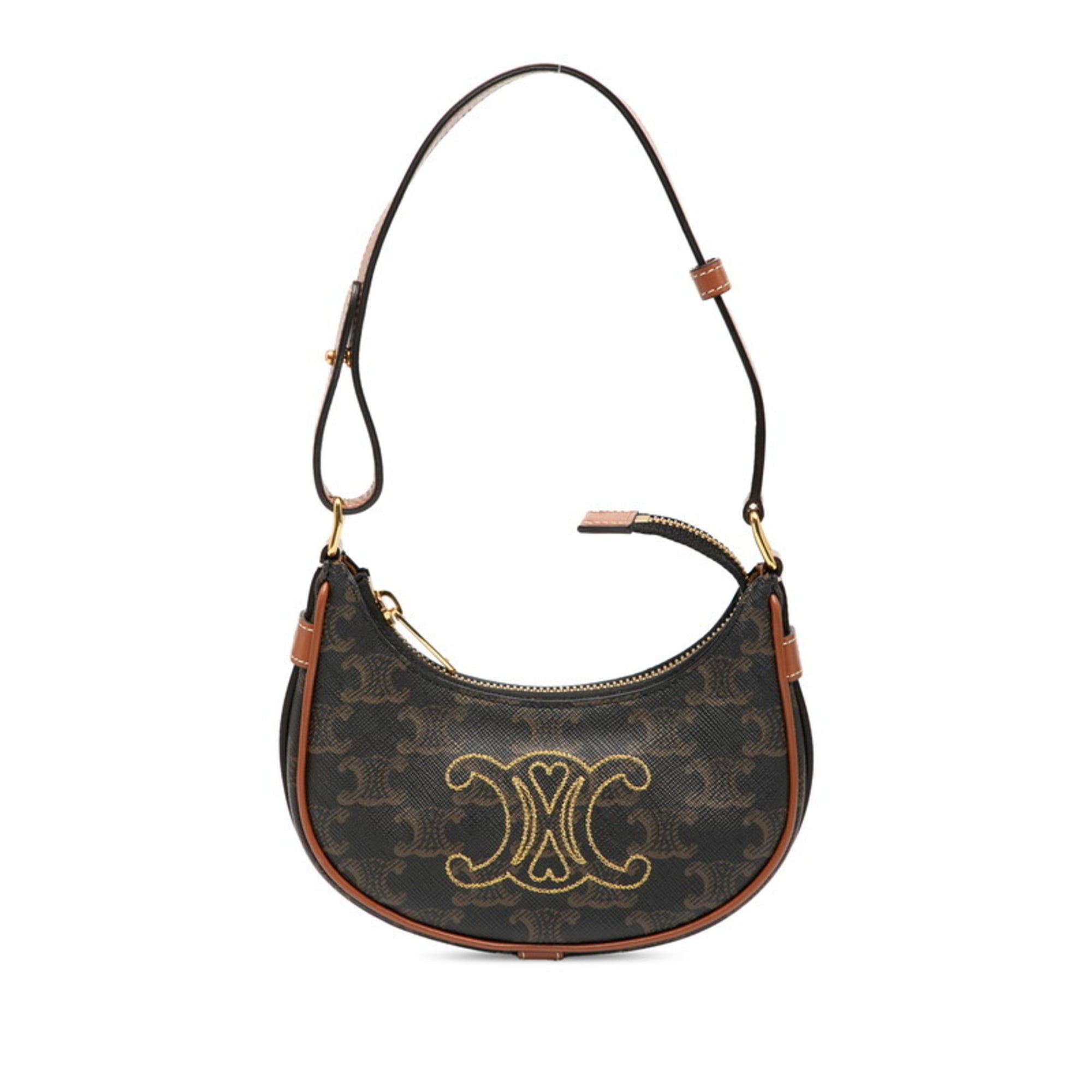 Celine Brown Pvc Leather Handbag Shoulder Bag (Pre-Owned)