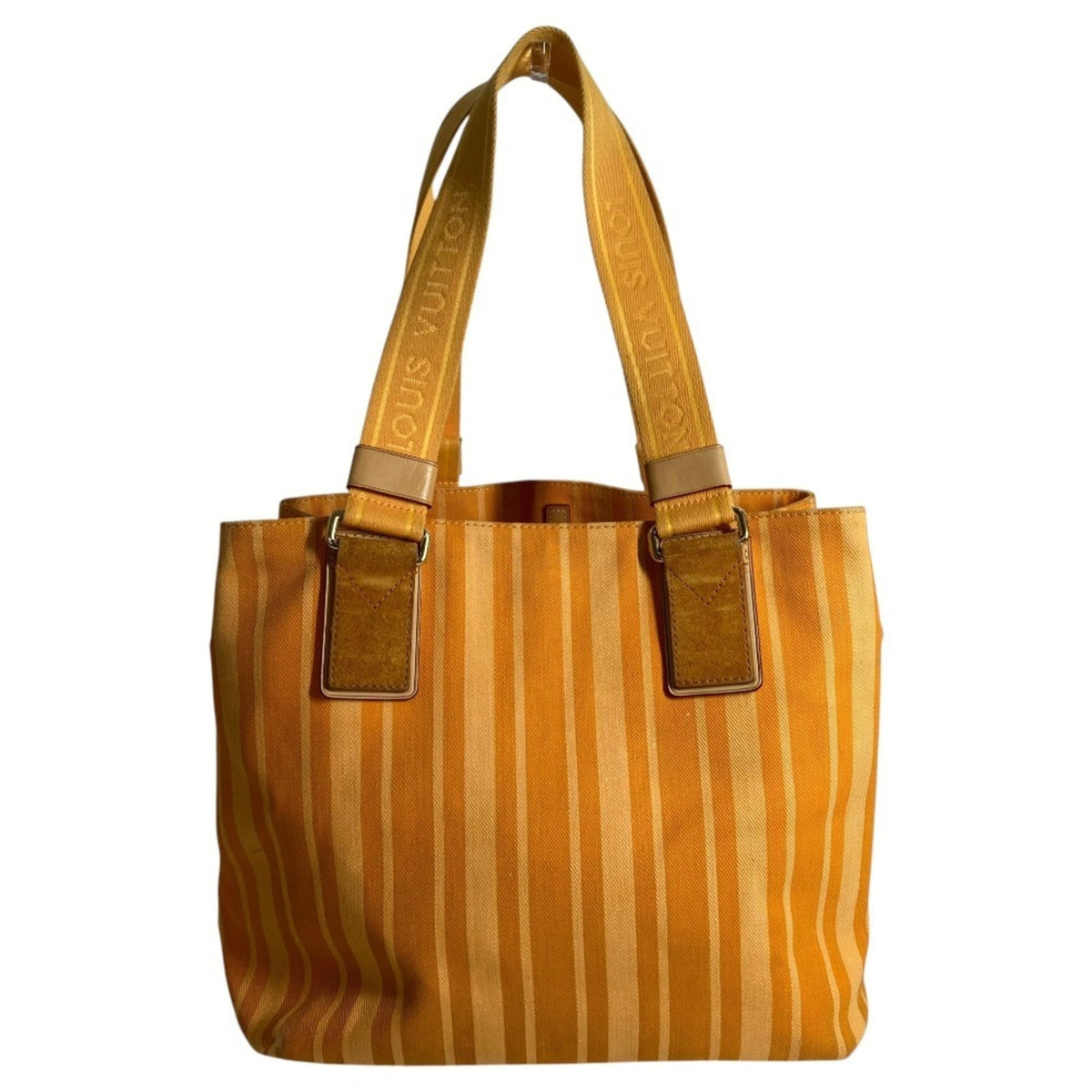 Louis Vuitton Yellow Canvas Shoulder Bag Tote Bag (Pre-Owned)