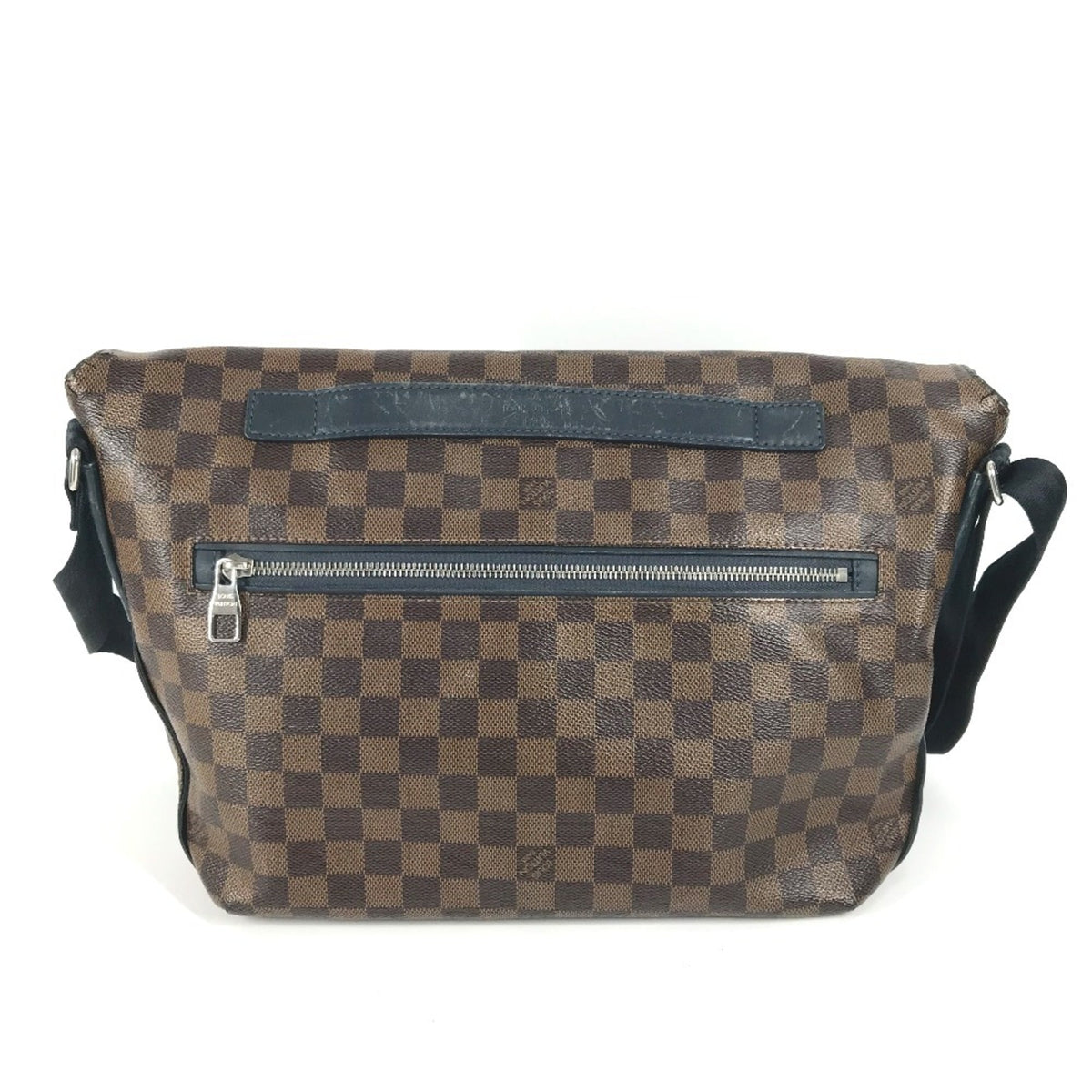 Louis Vuitton Brown Navy Damier Canvas Messenger Bag Shoulder Bag (Pre-Owned)