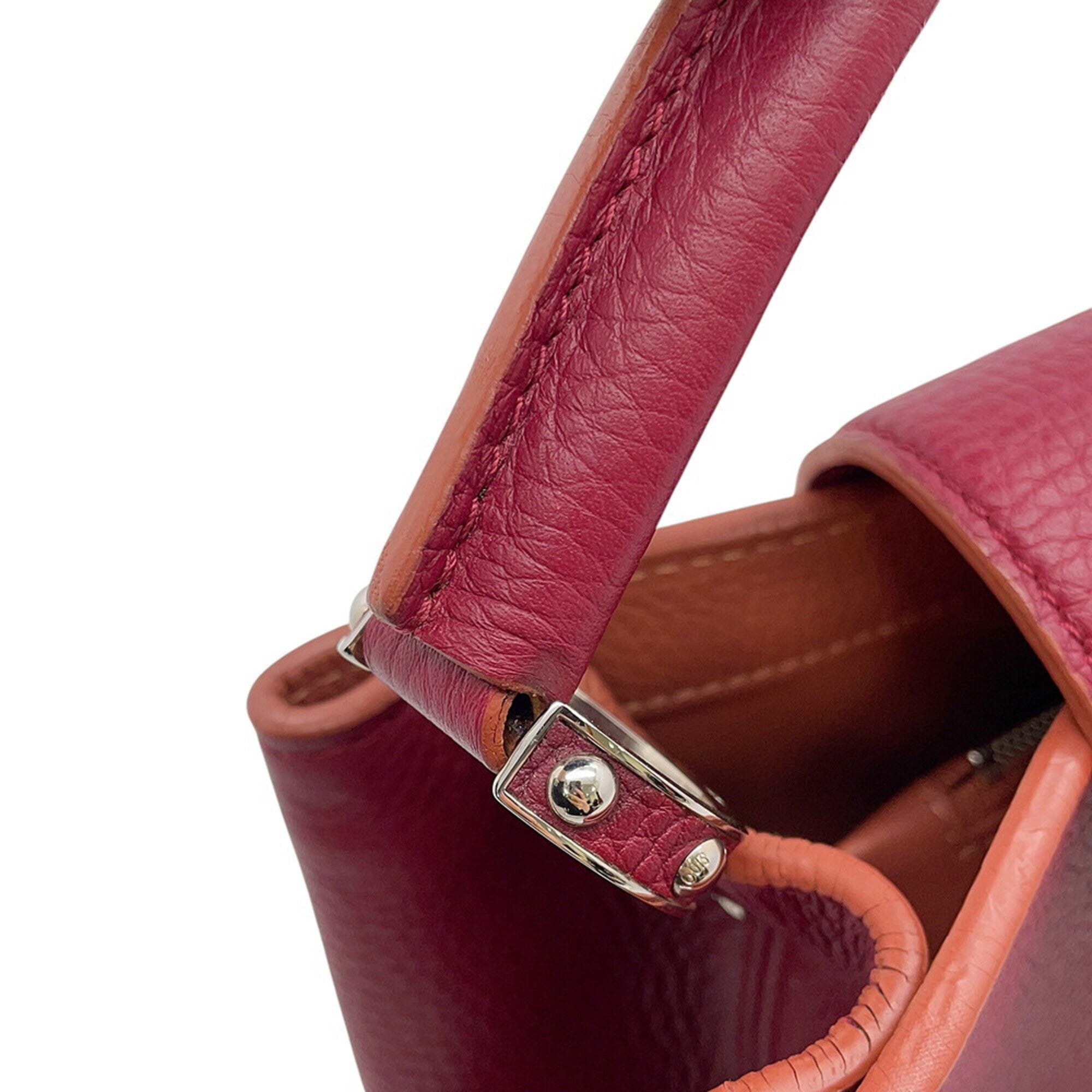 Louis Vuitton Bordeaux Salmon Pink Leather Handbag (Pre-Owned)