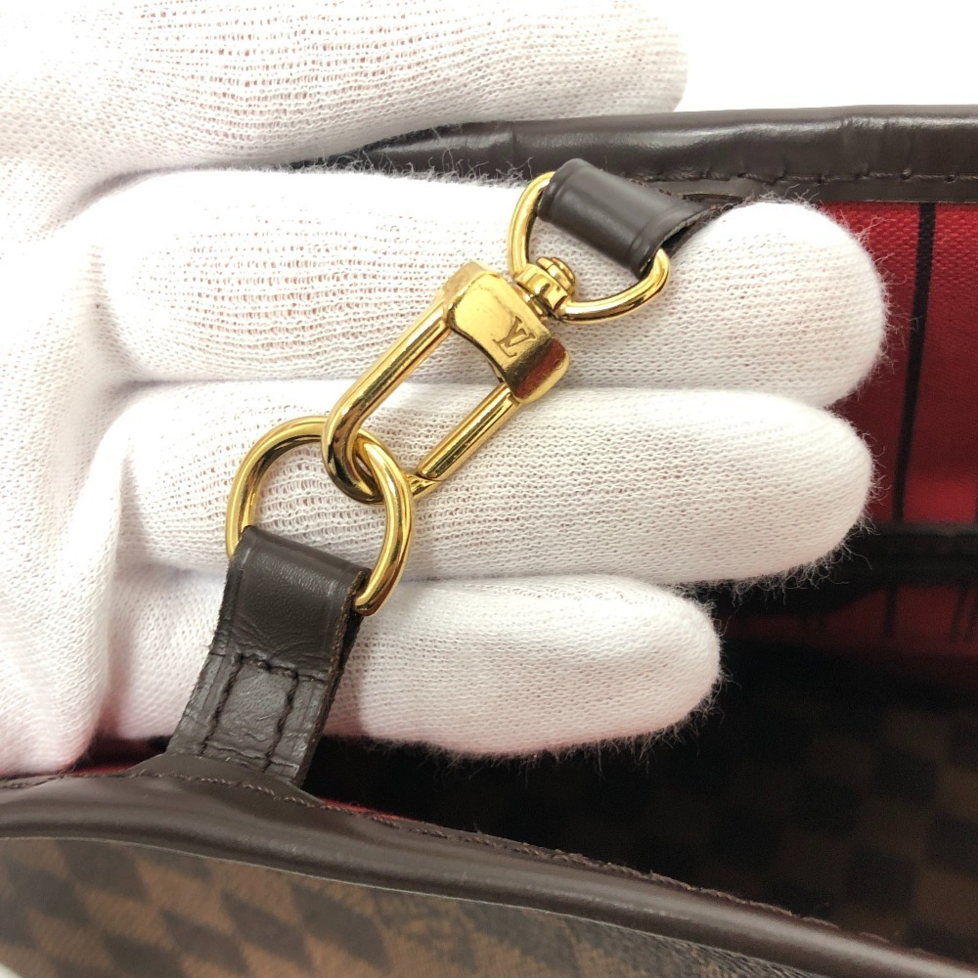 Louis Vuitton Brown Ebene Damier Canvas Shoulder Bag Tote Bag (Pre-Owned)