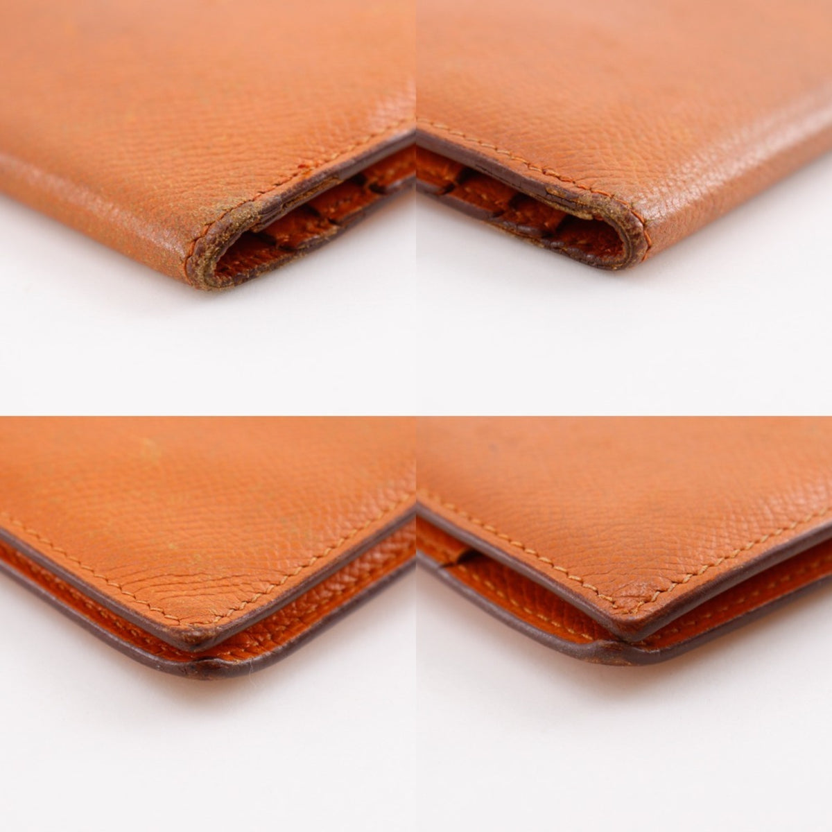 Hermes Orange Epsom Leather Long Wallet (Bi-Fold) (Pre-Owned)