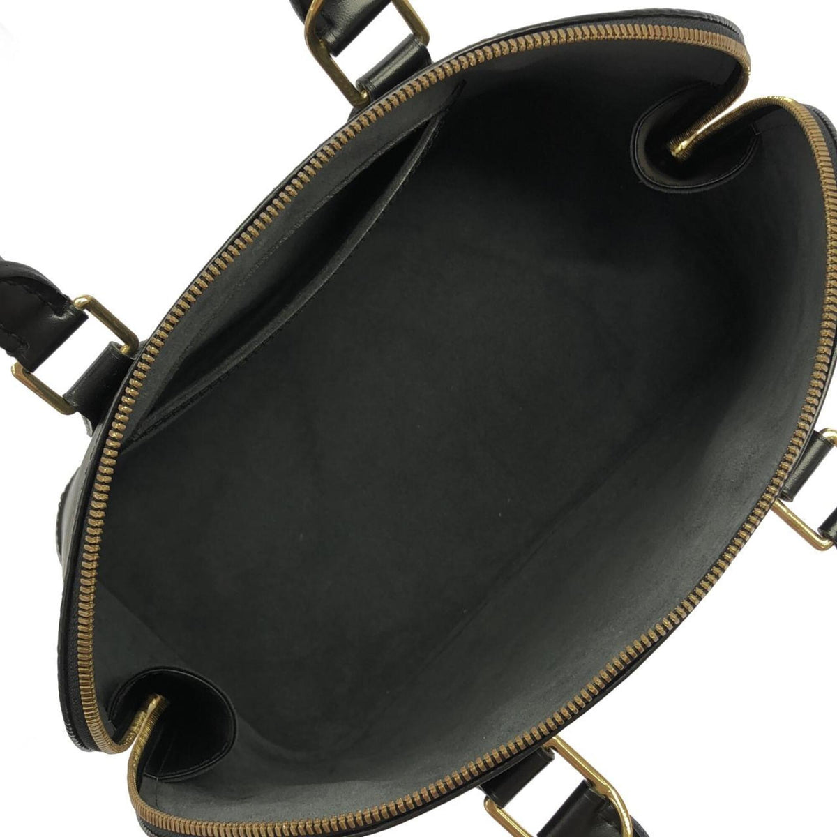 Louis Vuitton Black Leather Handbag (Pre-Owned)