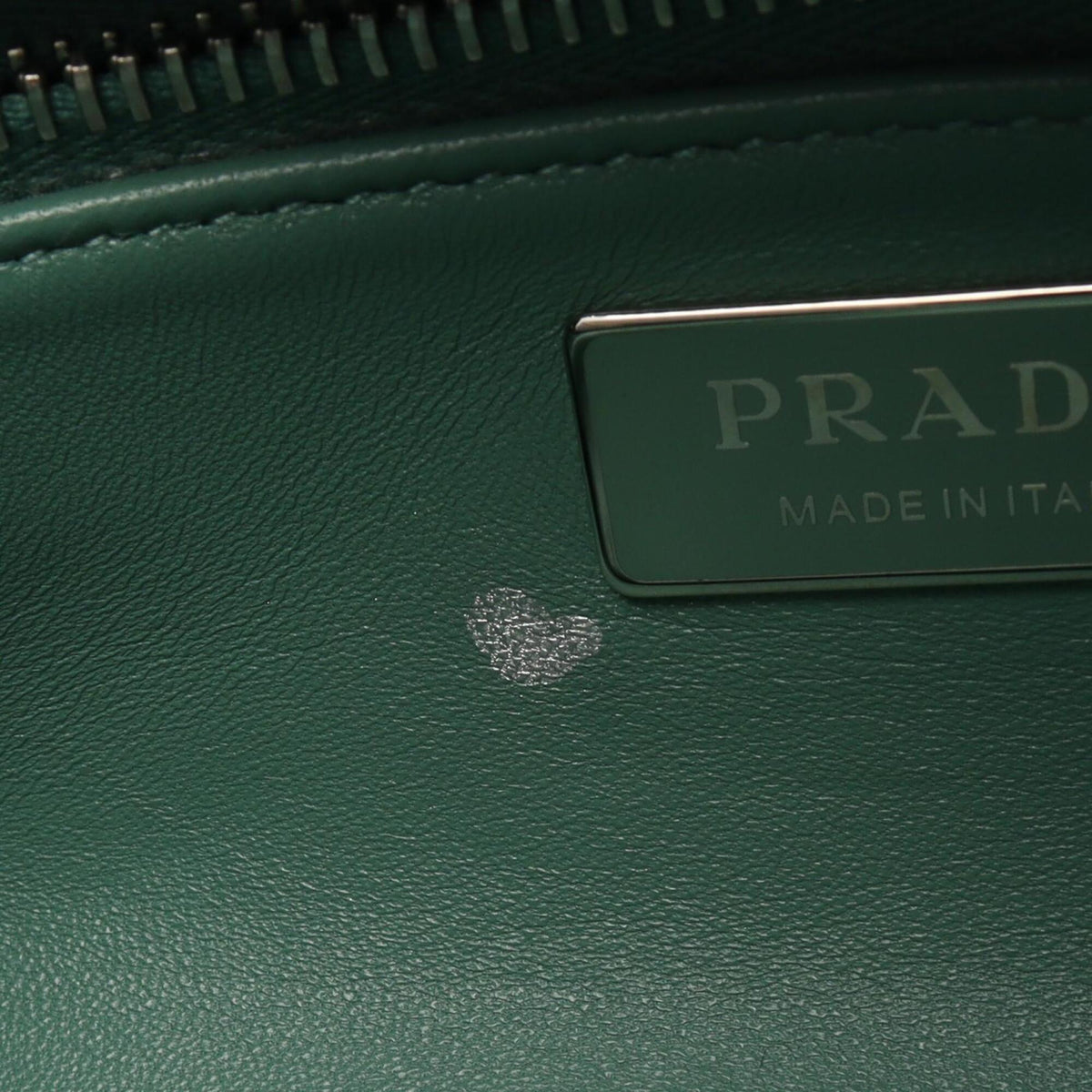 Prada Green Leather Handbag Shoulder Bag (Pre-Owned)