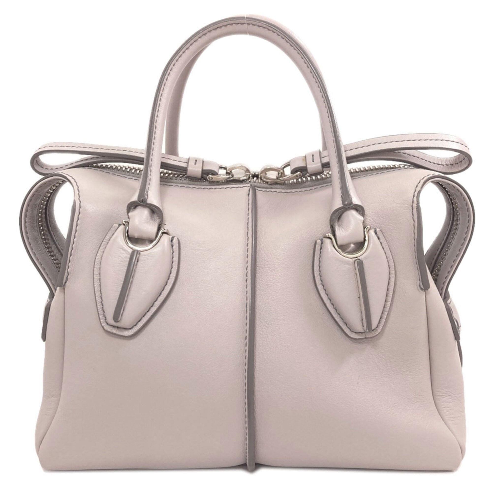 Tod's Gray Leather Handbag (Pre-Owned)