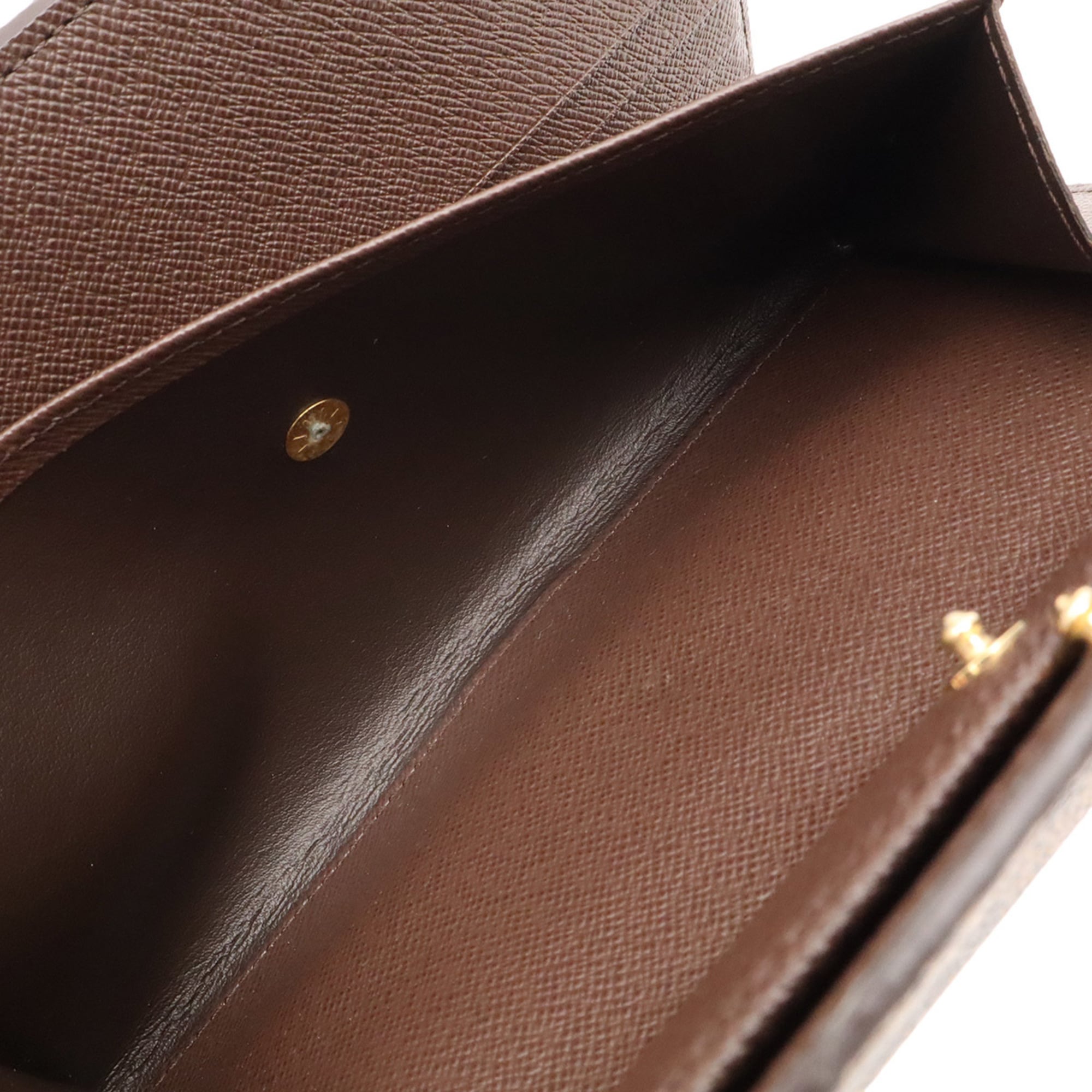 Louis Vuitton Brown Pvc Coated Canvas Long Wallet (Tri-Fold) (Pre-Owned)