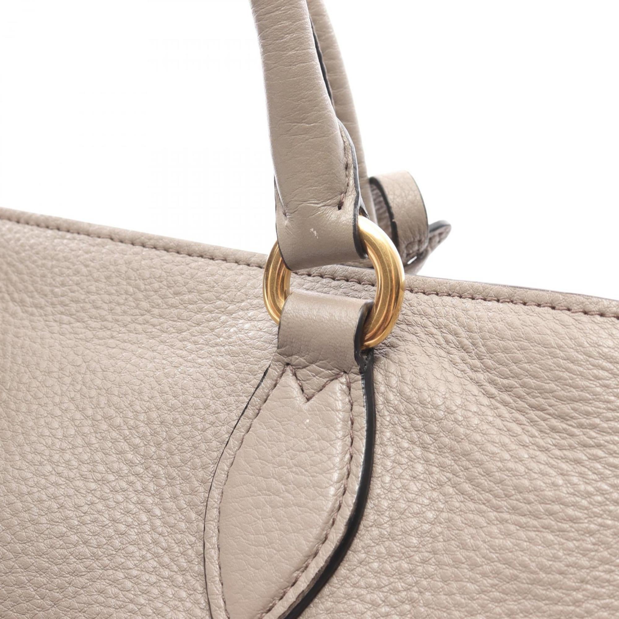 Prada Beige Leather Handbag (Pre-Owned)