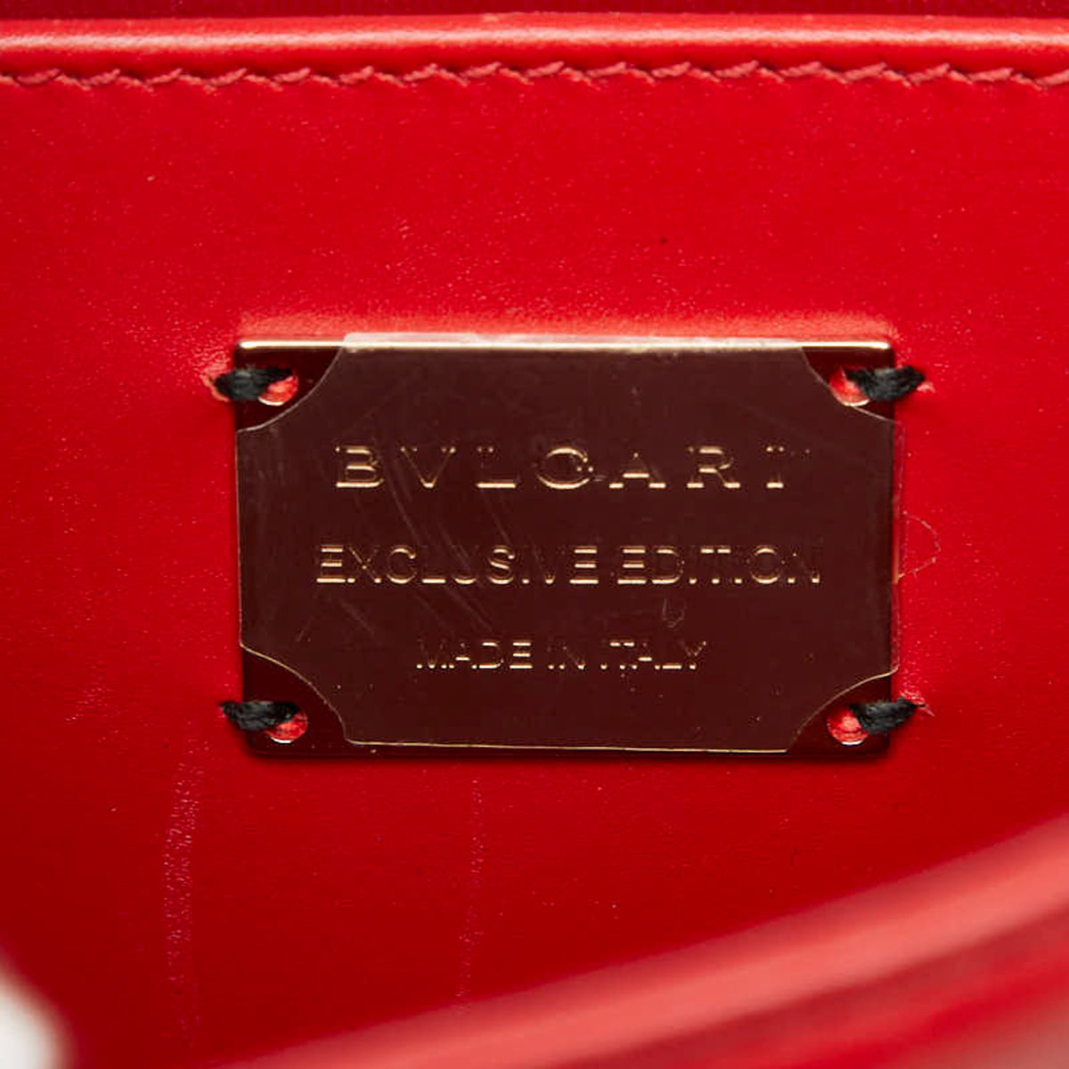 Bvlgari Red Color Leather Shoulder Bag (Pre-Owned)