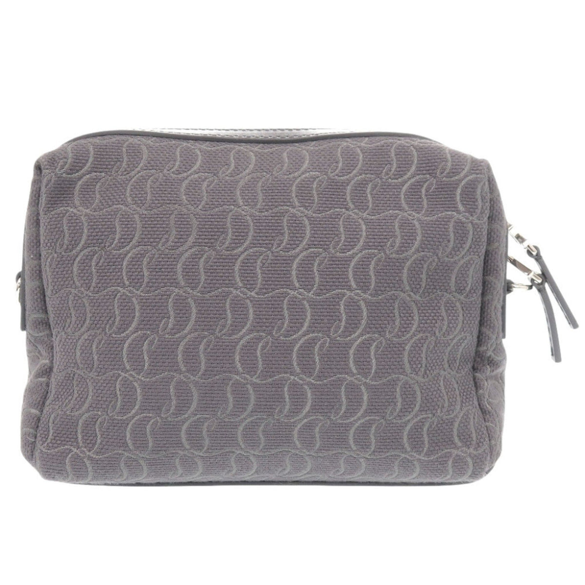 Christian Louboutin Gray Canvas Leather Shoulder Bag (Pre-Owned)