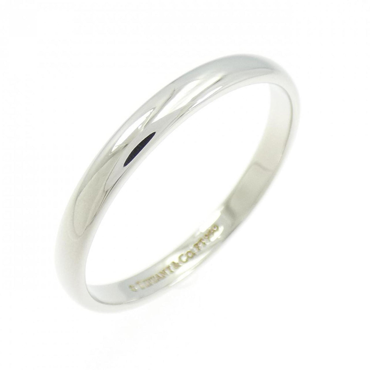 Tiffany Platinum Platinum 950 Band Ring (Pre-Owned)
