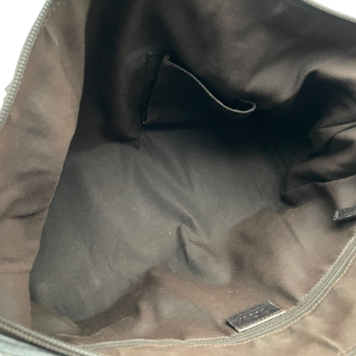 Gucci Dark Brown Gray Gg Canvas Leather Shoulder Bag Tote Bag (Pre-Owned)