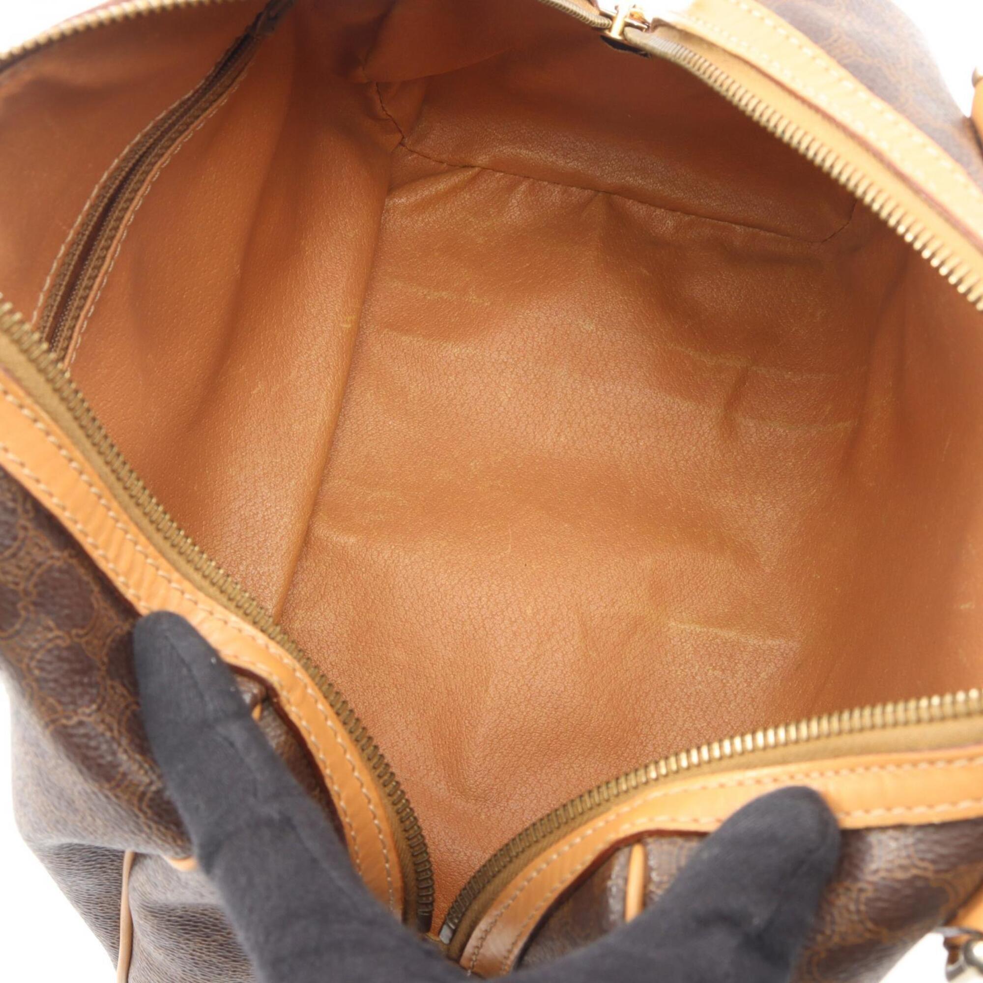 Celine Brown Coated Canvas Leather Handbag Tote Bag (Pre-Owned)