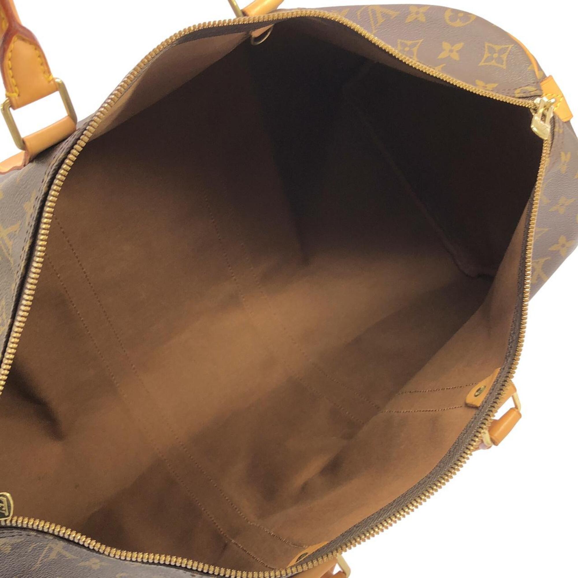 Louis Vuitton Monogram Marron Coated Canvas Boston Bag (Pre-Owned)