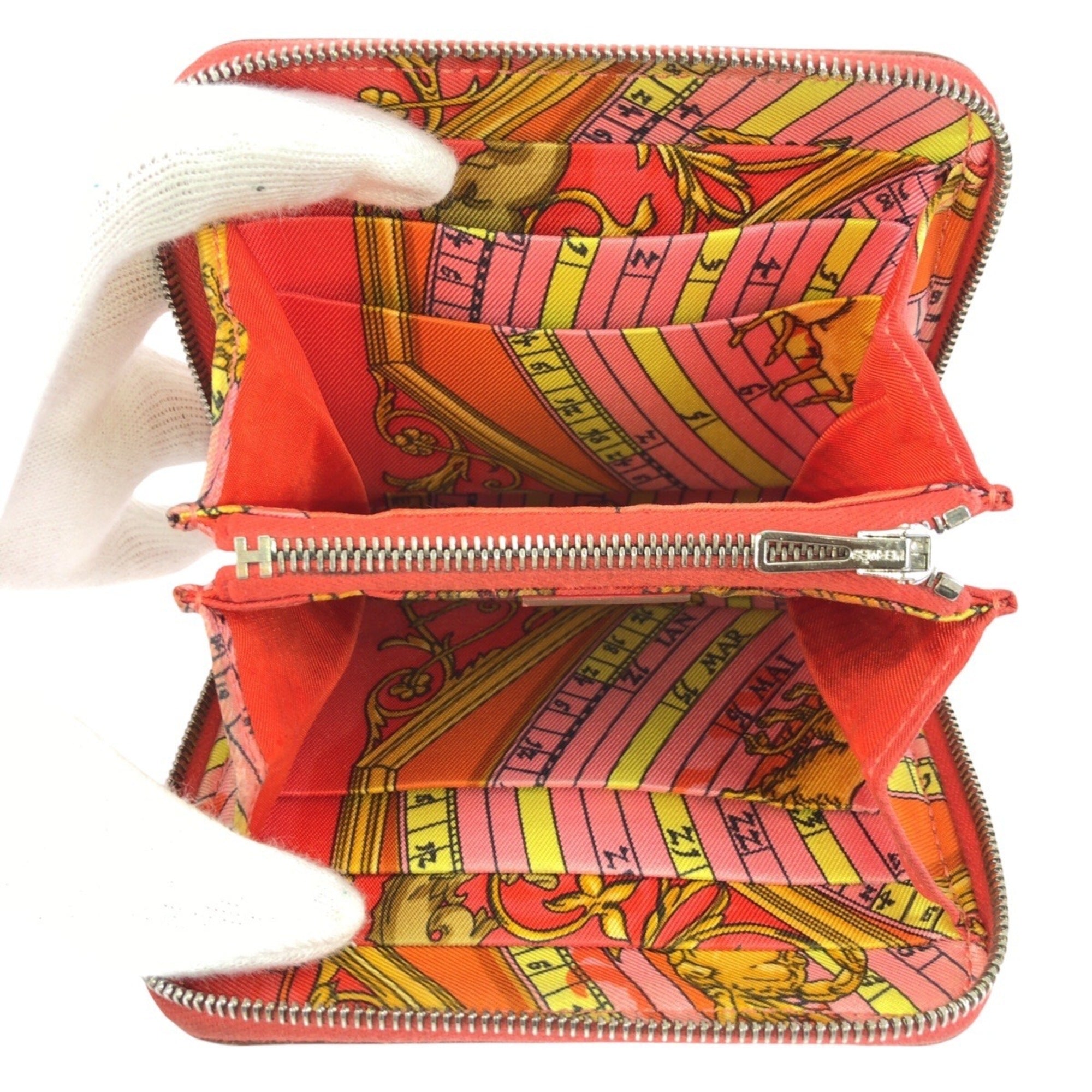 Hermes Orange Rose Jaipur Epsom Leather Coin Purse/Coin Case (Pre-Owned)