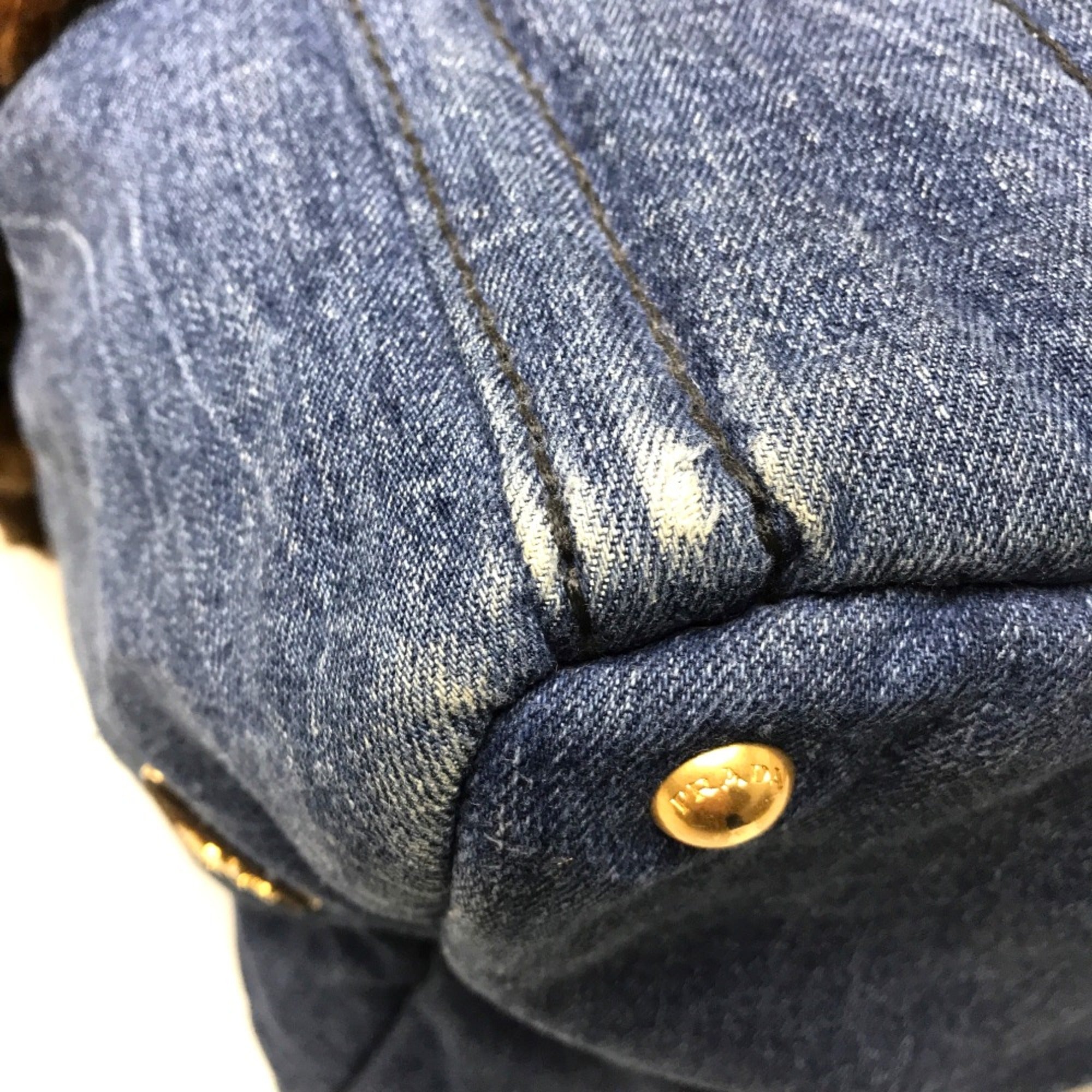 Prada Blue Denim Tote Bag (Pre-Owned)