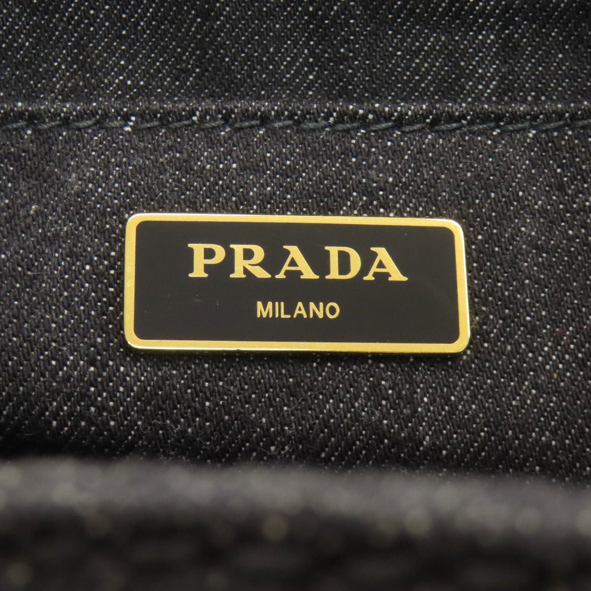 Prada Black Denim Handbag (Pre-Owned)