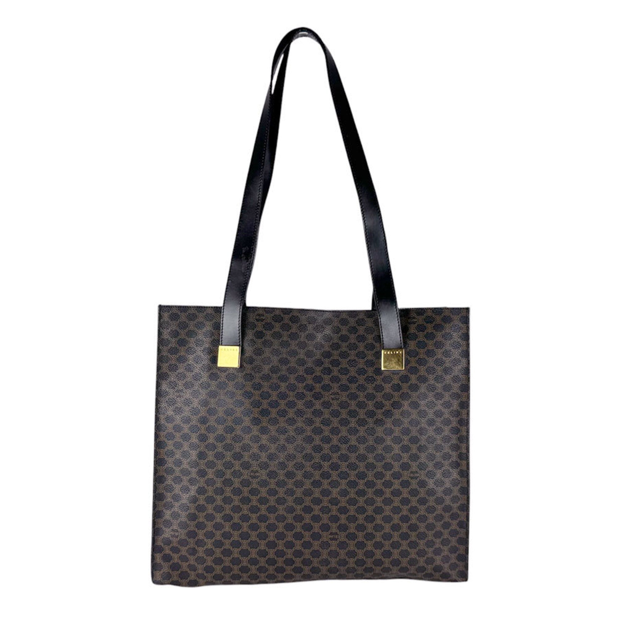 Celine Black Brown Coated Canvas Tote Bag (Pre-Owned)