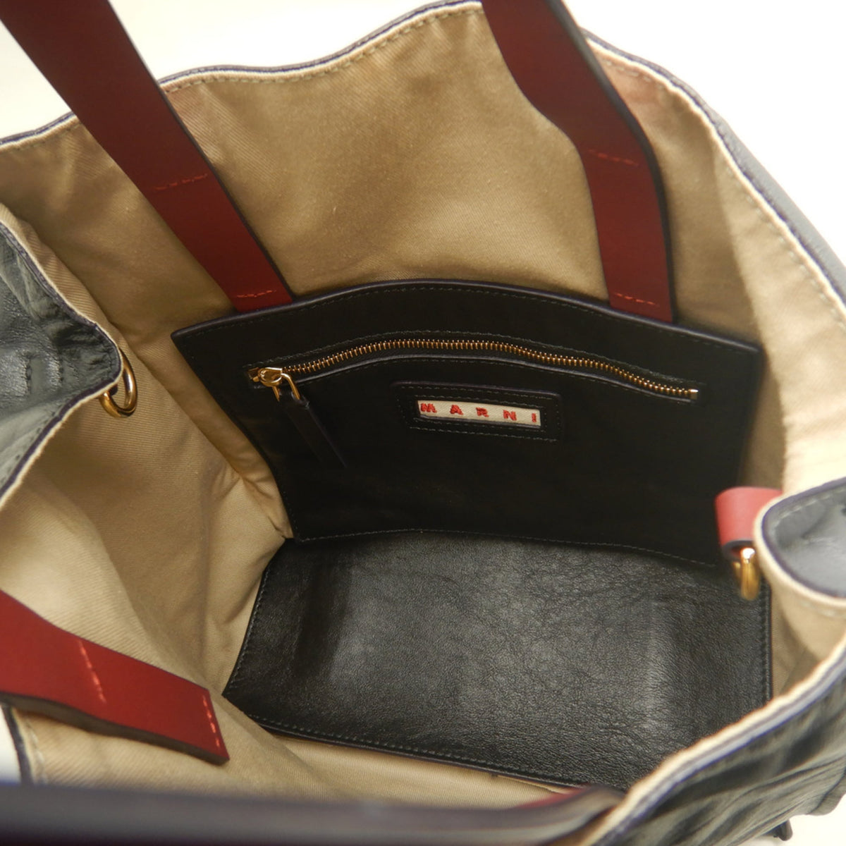 Marni Black Gray Tote Bag (Pre-Owned)
