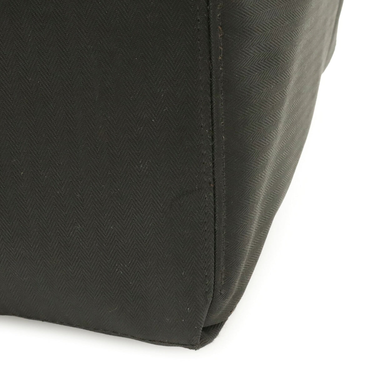 Hermes Black Toile Chevron Boston Bag Handbag Tote Bag (Pre-Owned)