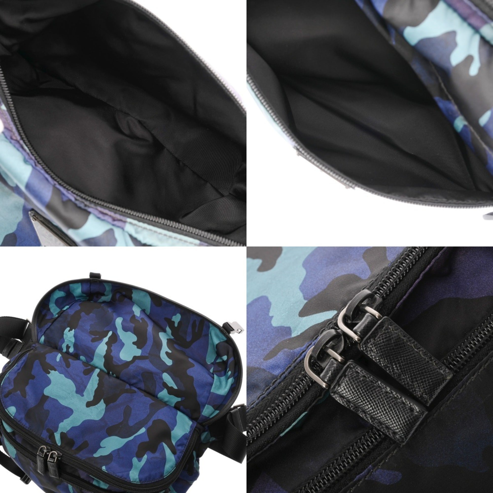 Prada Blue Nylon Shoulder Bag (Pre-Owned)