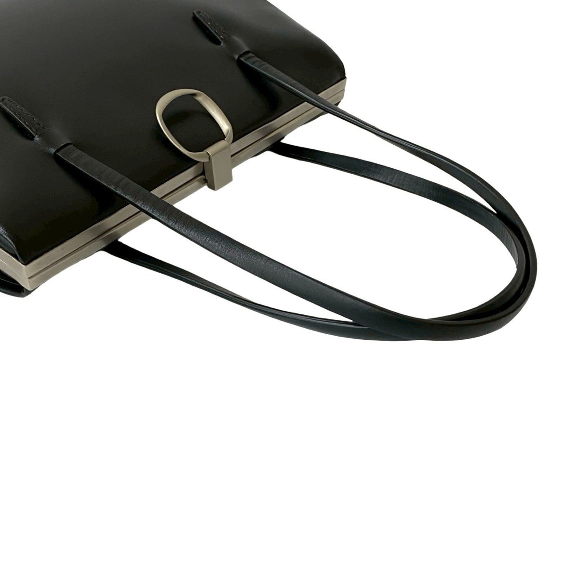 Loewe Black Leather Handbag Tote Bag (Pre-Owned)