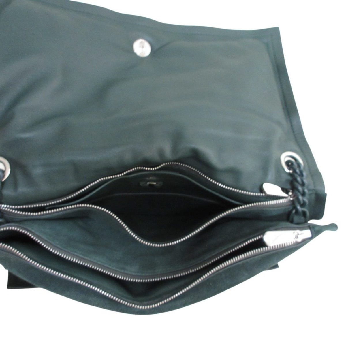 Salvatore Ferragamo Green Suede Shoulder Bag (Pre-Owned)
