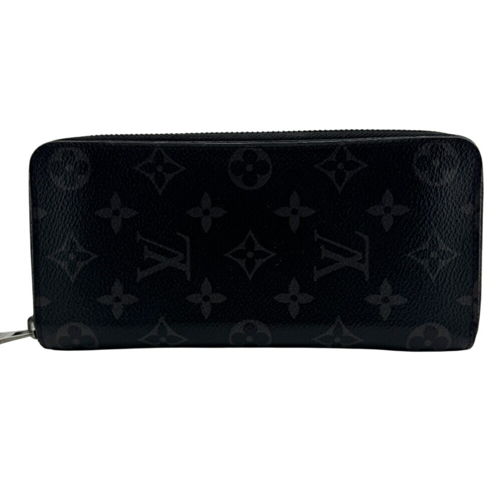 Louis Vuitton Black Gray Monogram Eclipse Monogram Eclipse Wallet (Bi-Fold) (Pre-Owned)