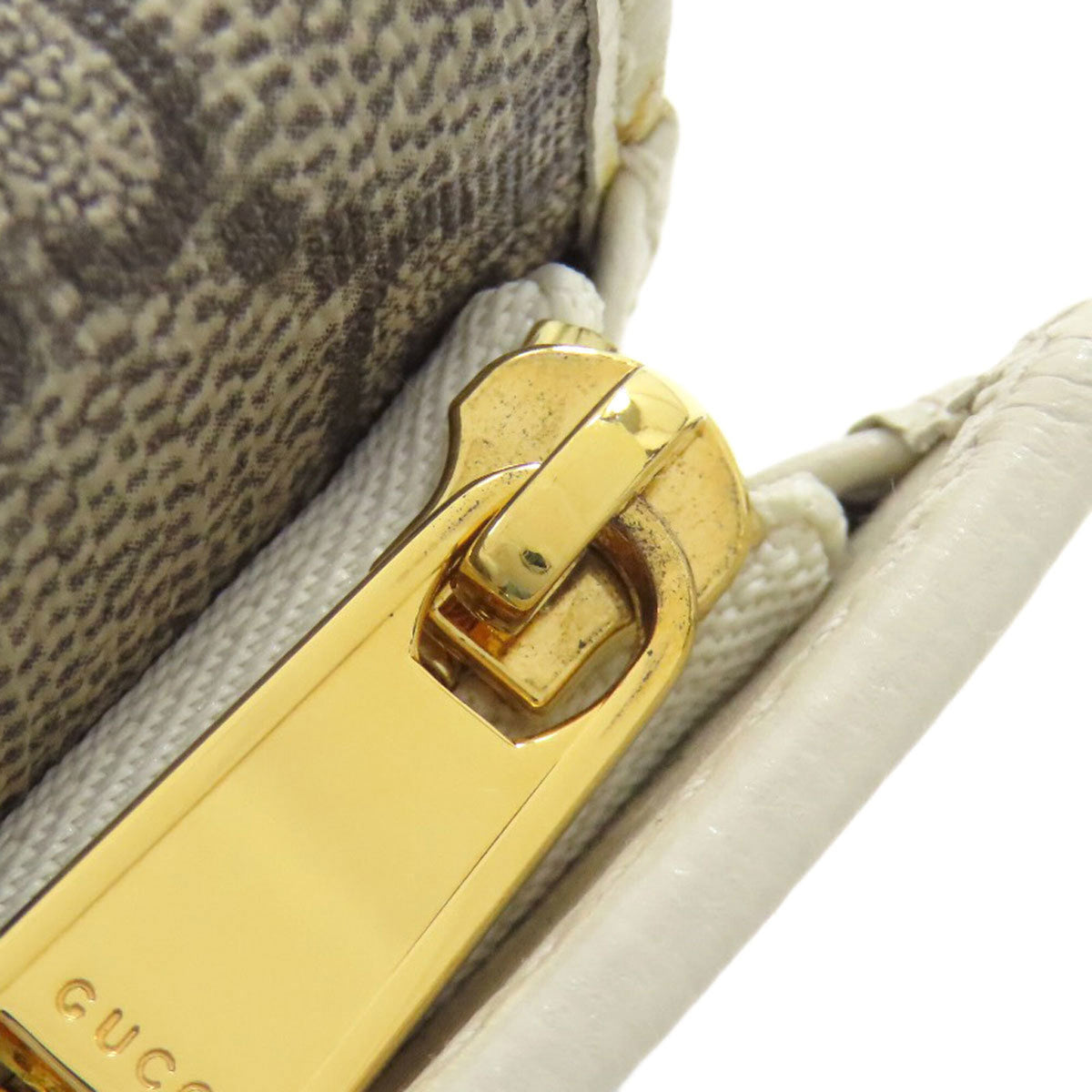Gucci Brown White Pvc Leather Wallet (Bi-Fold) (Pre-Owned)