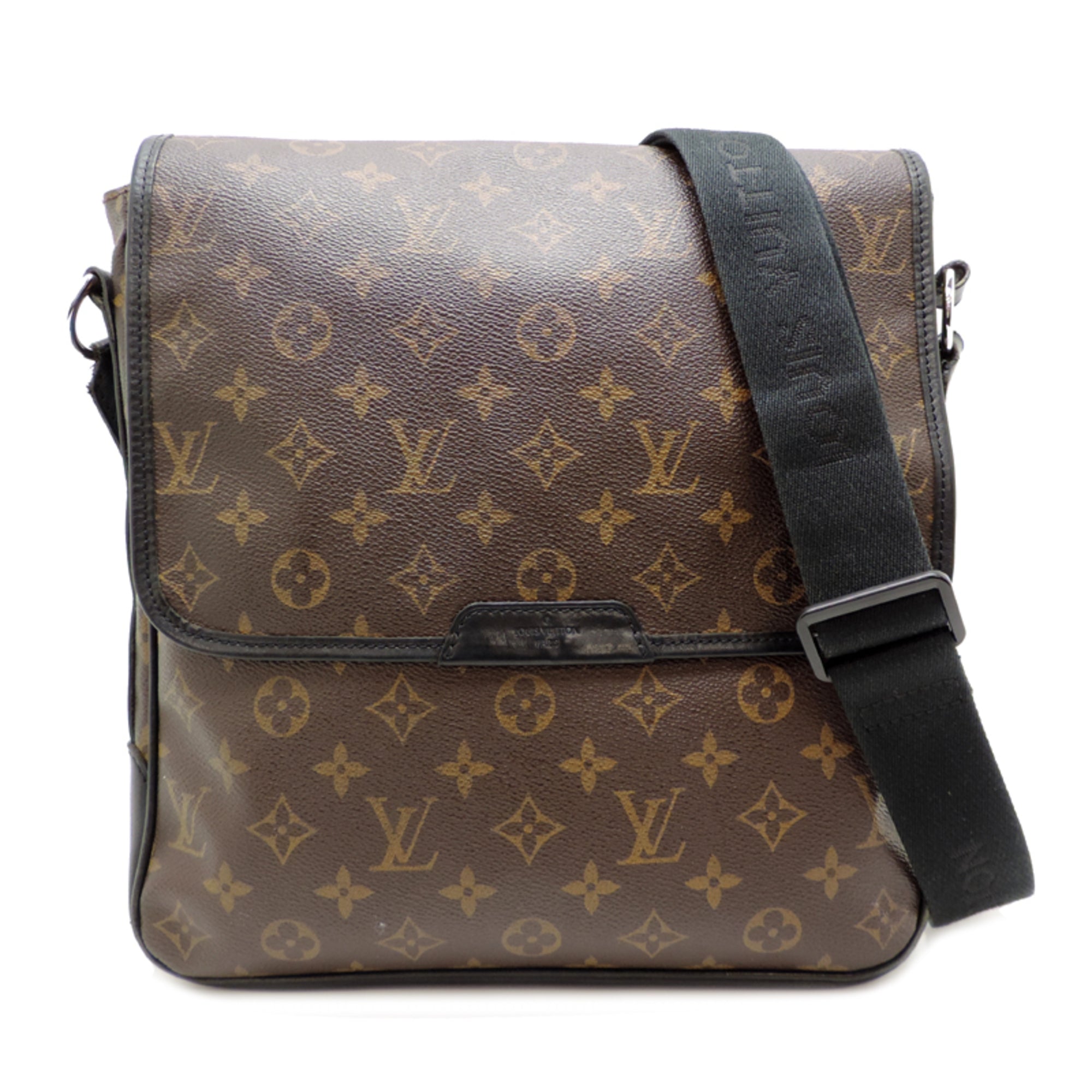 Louis Vuitton Black Brown Monogram Canvas Shoulder Bag (Pre-Owned)