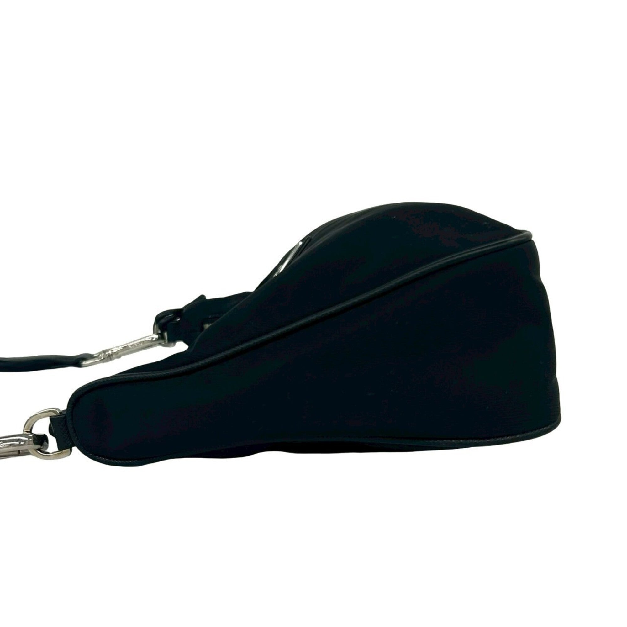 Prada Black Nylon Leather Shoulder Bag (Pre-Owned)