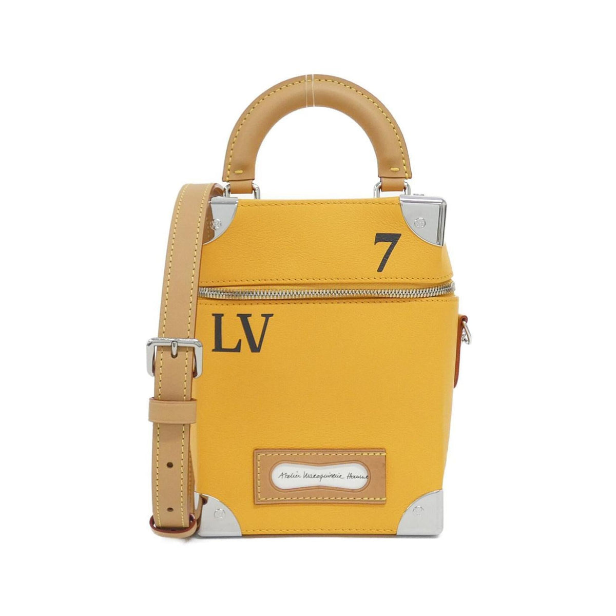 Louis Vuitton Saffron Yellow Leather Handbag (Pre-Owned)