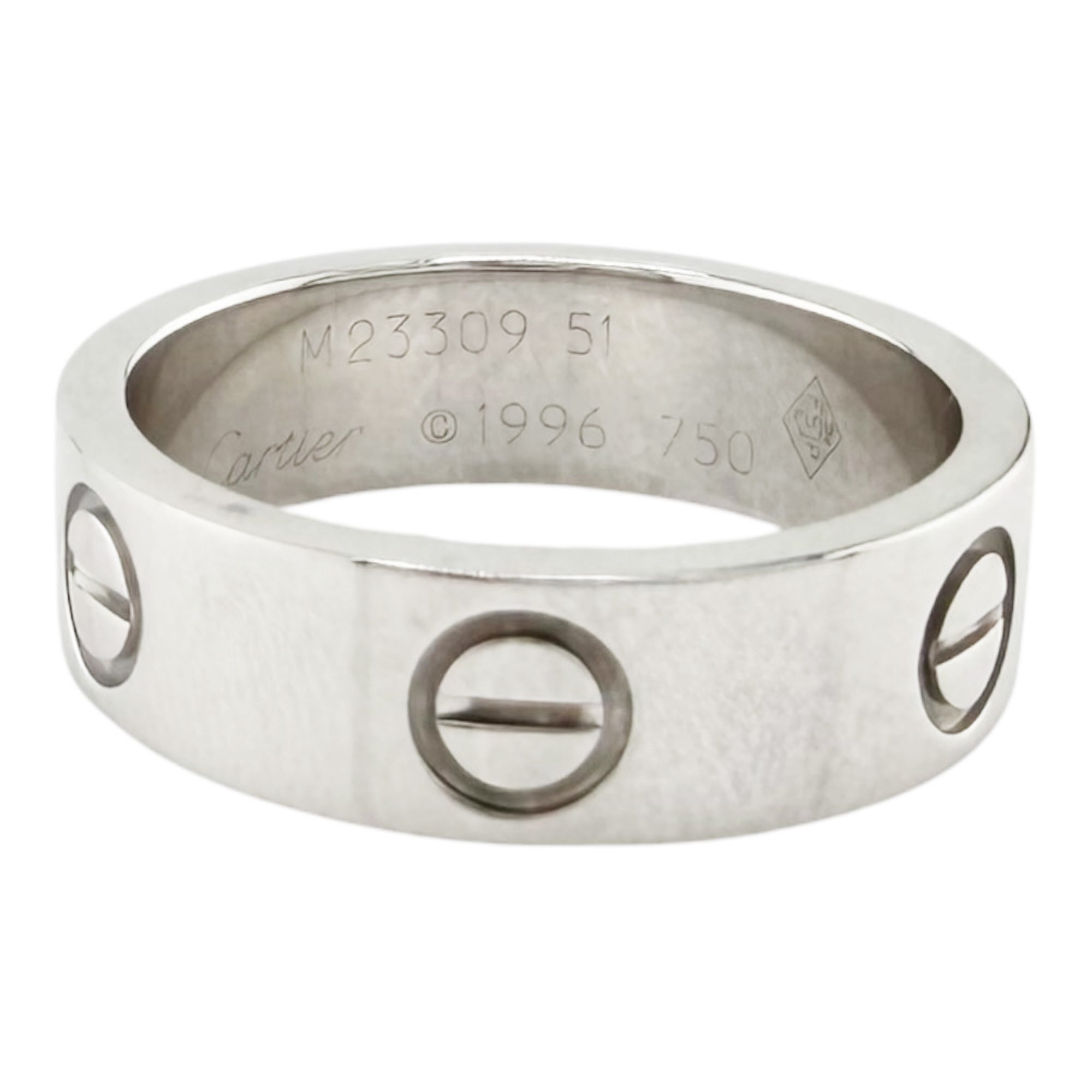 Cartier Silver White Gold (18K) Band Ring (Pre-Owned)