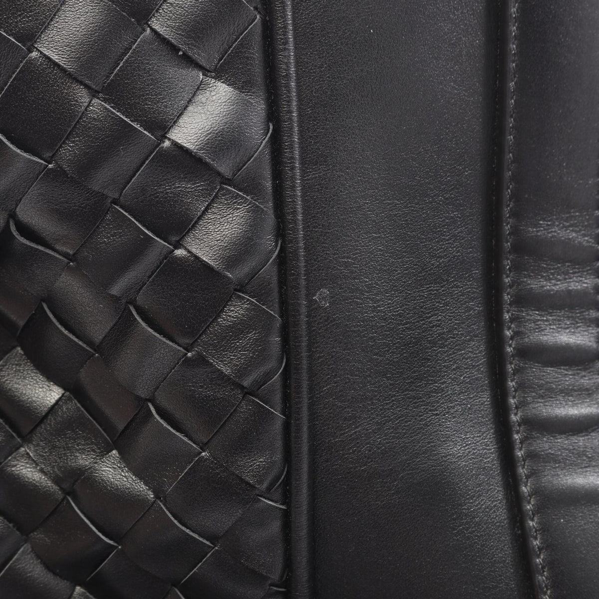 Bottega Veneta Black Leather Handbag Tote Bag (Pre-Owned)