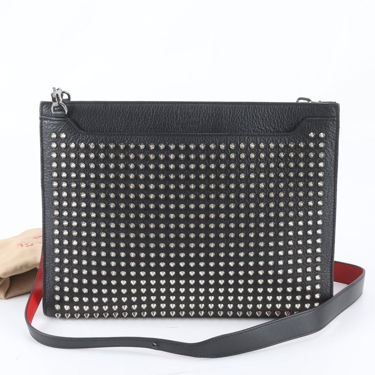 Christian Louboutin Black Leather Shoulder Bag (Pre-Owned)