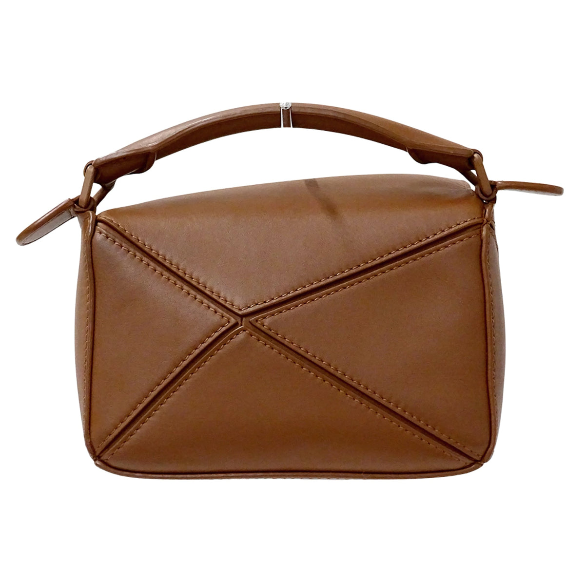 Loewe Puzzle Brown Leather Handbag Shoulder Bag (Pre-Owned)