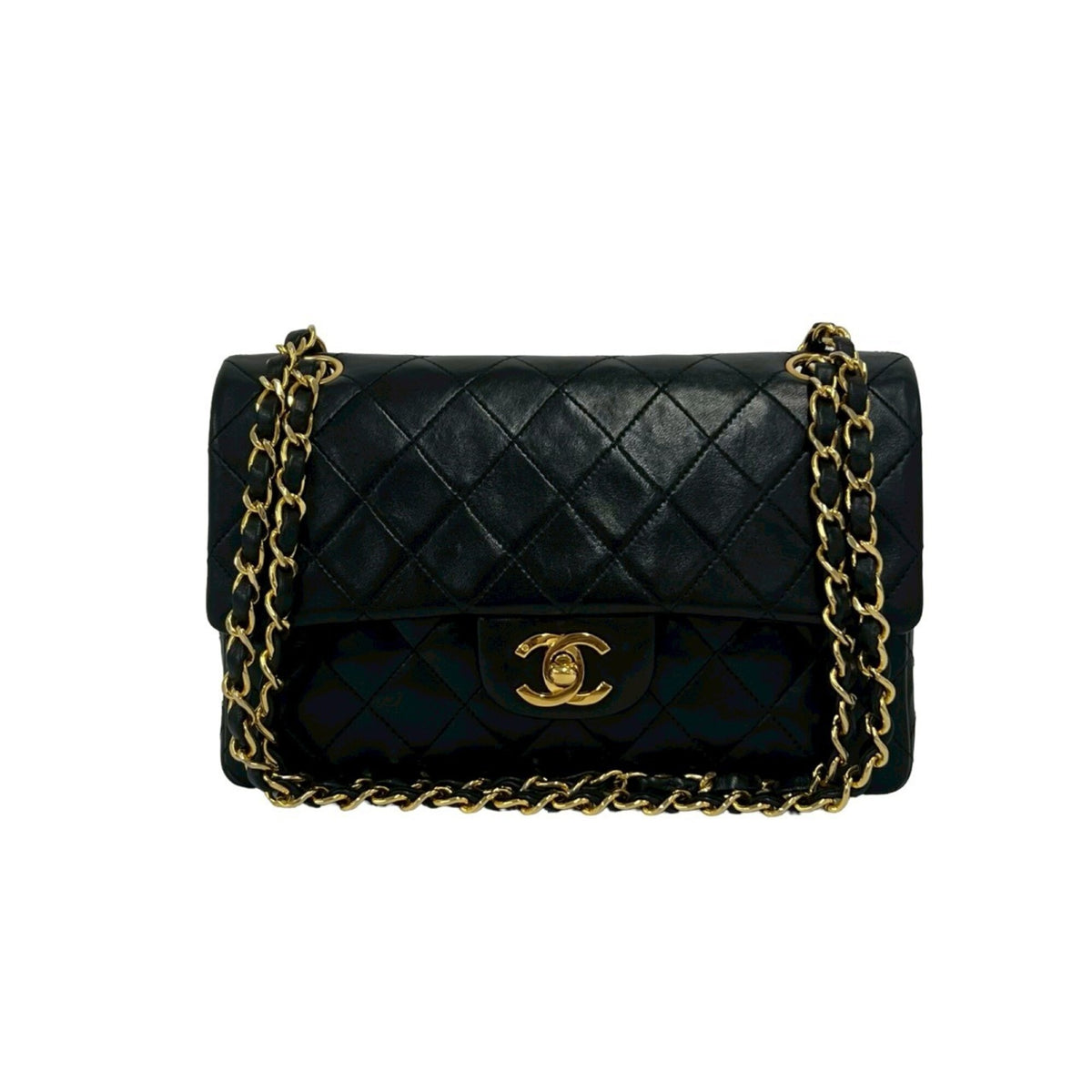 Chanel Black Leather Shoulder Bag (Pre-Owned)