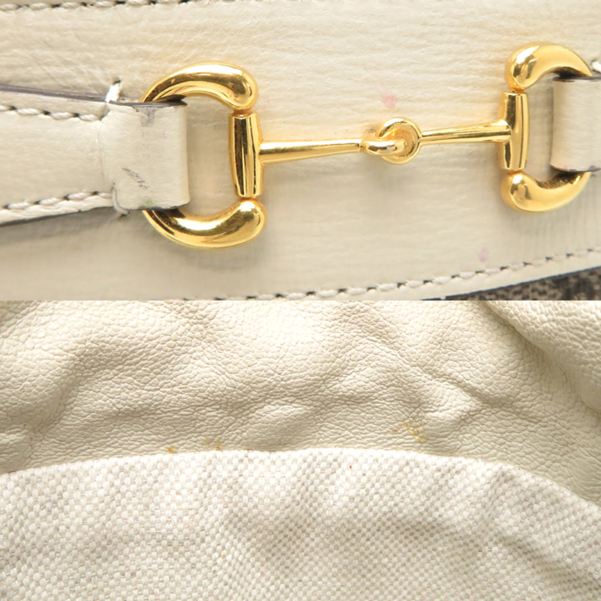 Gucci White Gg Supreme Handbag (Pre-Owned)