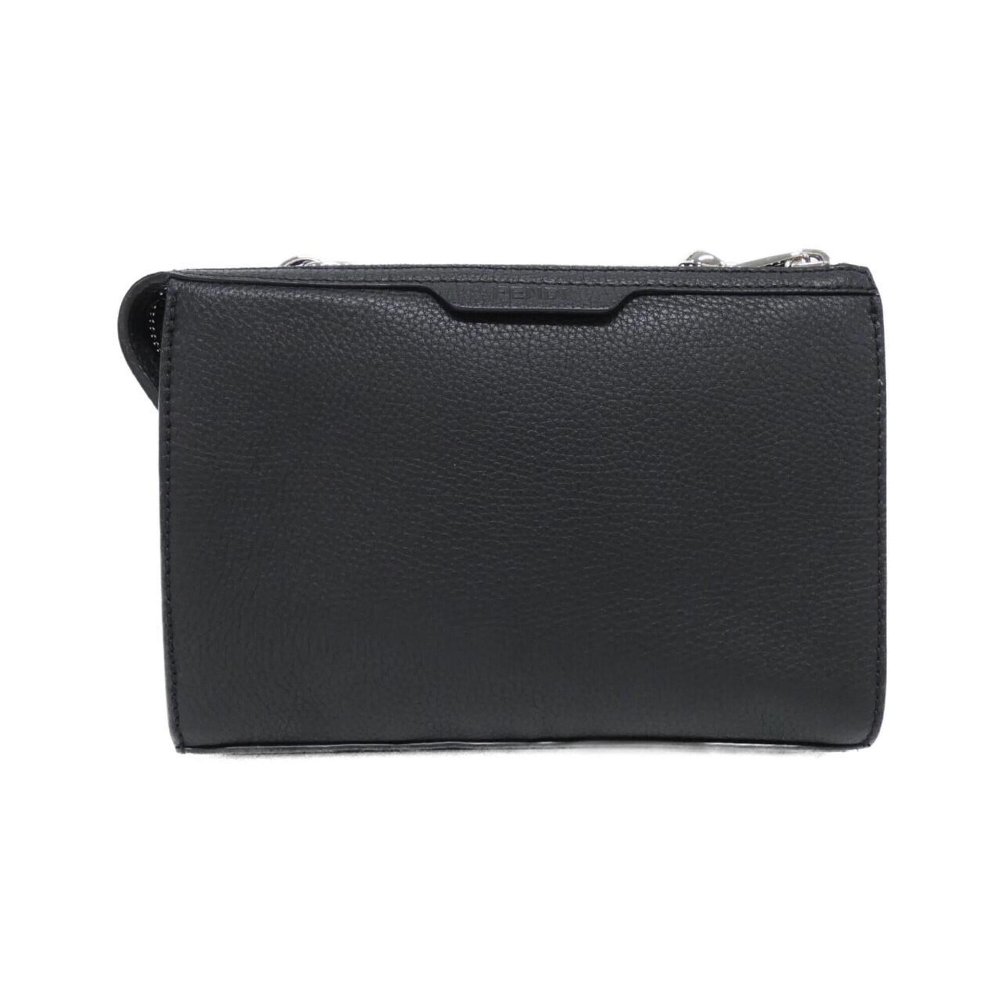 Fendi Black Leather Shoulder Bag (Pre-Owned)