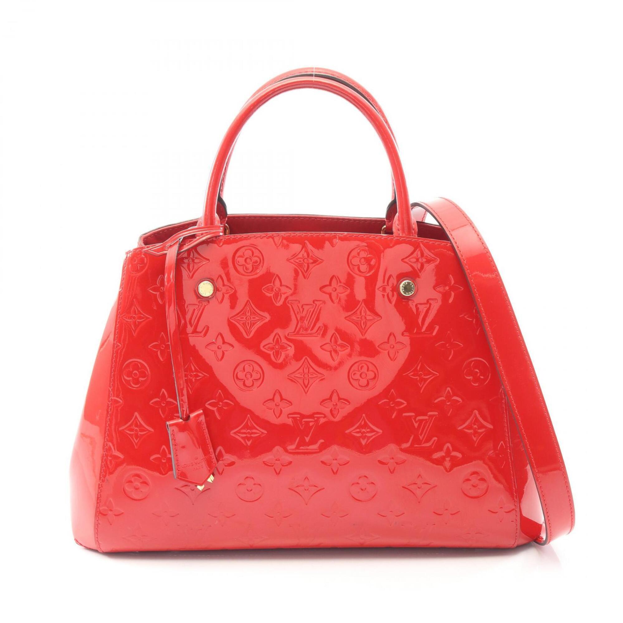Louis Vuitton Cerise Red Color Vernis Leather Handbag (Pre-Owned)