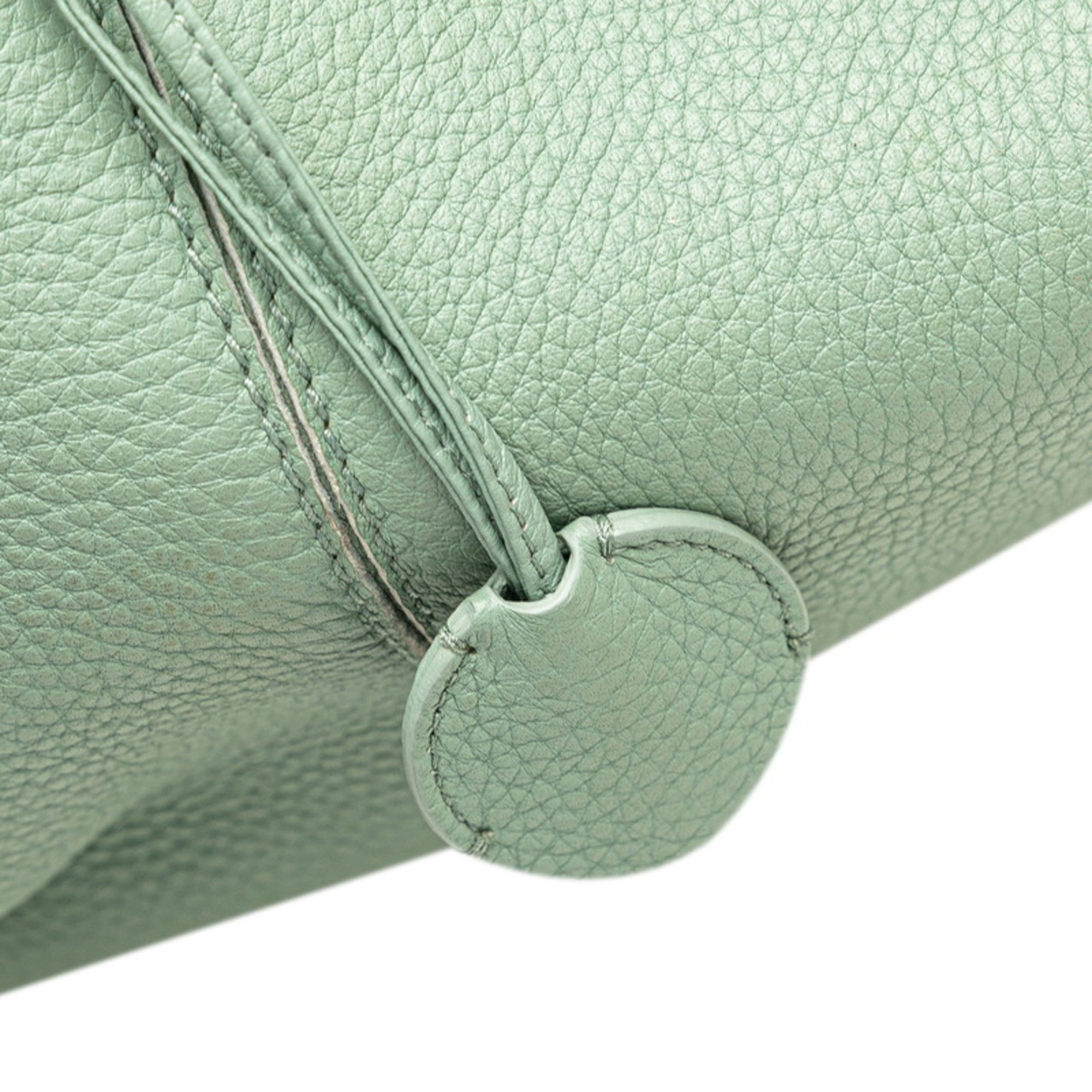 Bottega Veneta Intrecciato Green Leather Handbag (Pre-Owned)