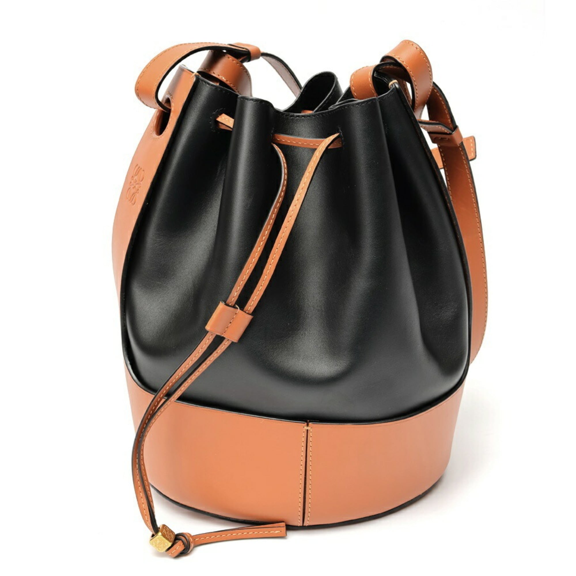 Loewe Black Brown Leather Shoulder Bag (Pre-Owned)